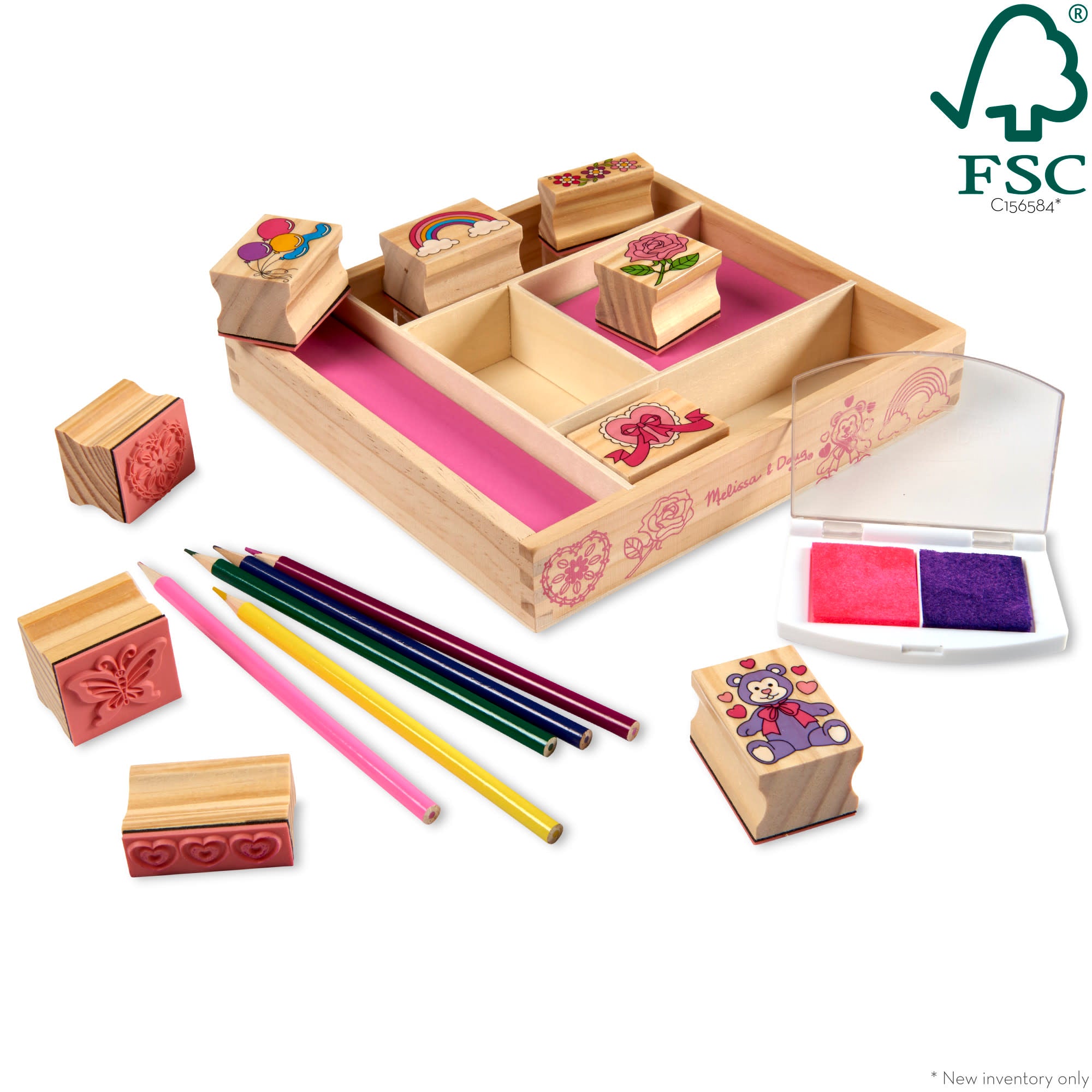 Melissa & Doug Wooden Stamp Set - Friendship - Image 3