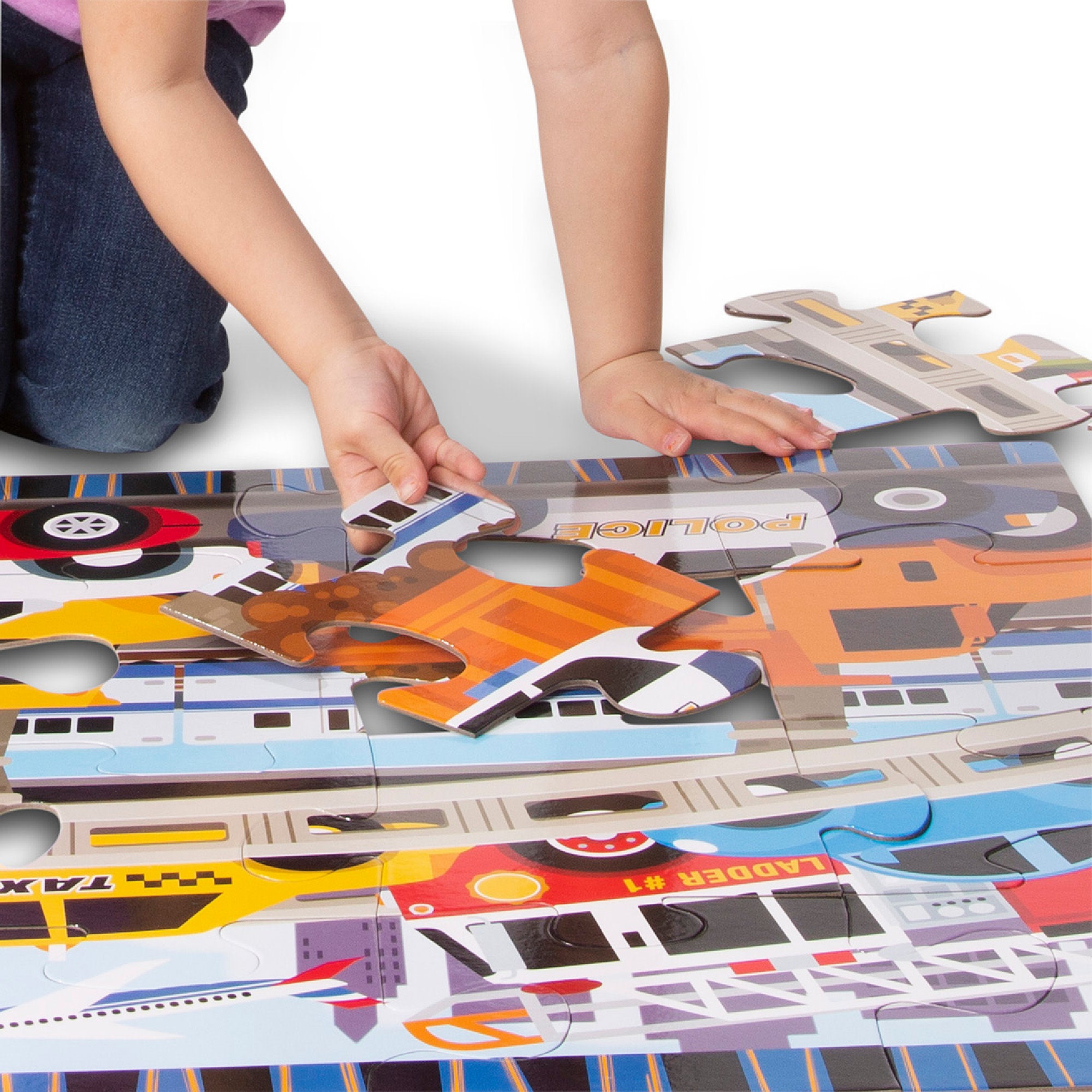 Melissa & Doug Traffic Jam Floor Puzzle - 24 Pieces - Image 5