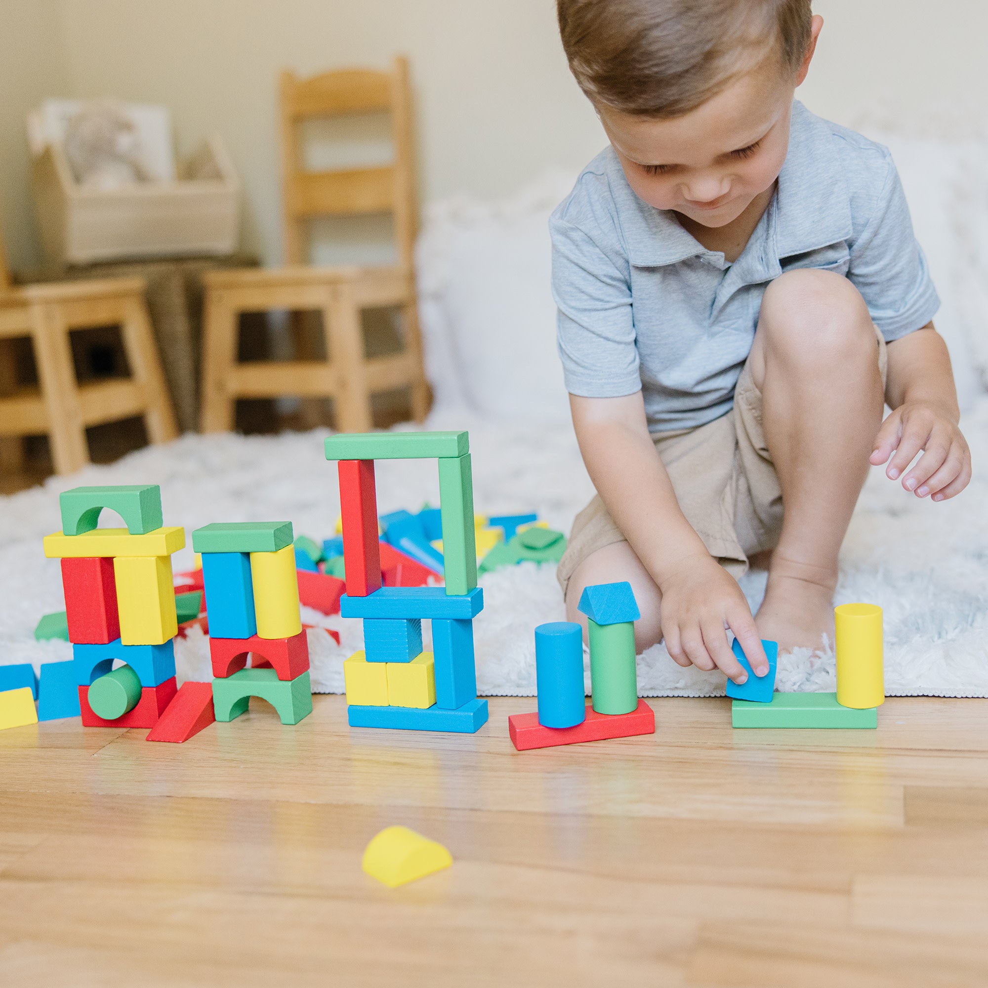 Melissa & Doug 100-Piece Wood Blocks Set - Image 8