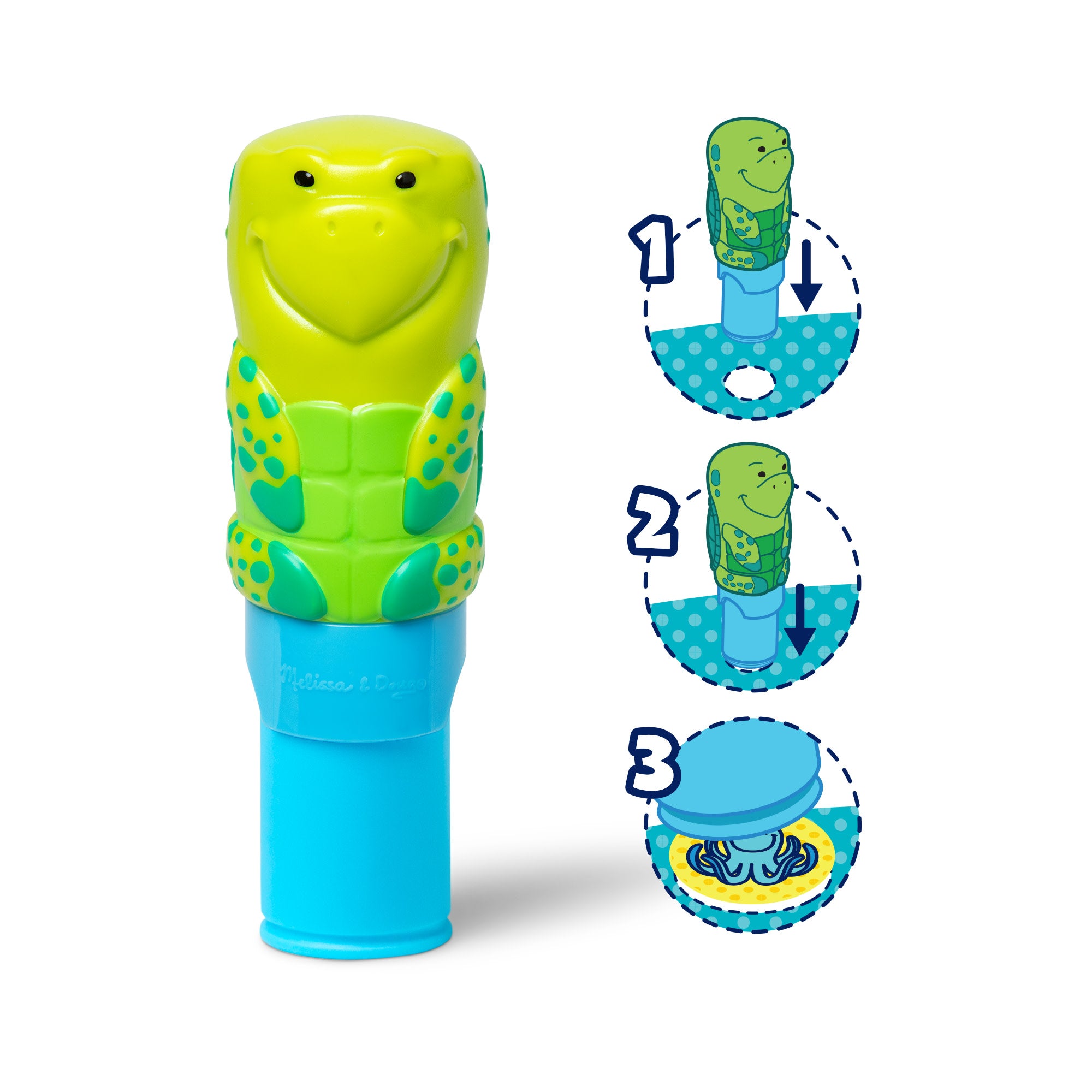 Melissa & Doug Sticker WOW!? Sea Turtle Bundle: Activity Pad & Sticker Stamper + Mini Activity Pad and 200 Refill Stickers - Image 3