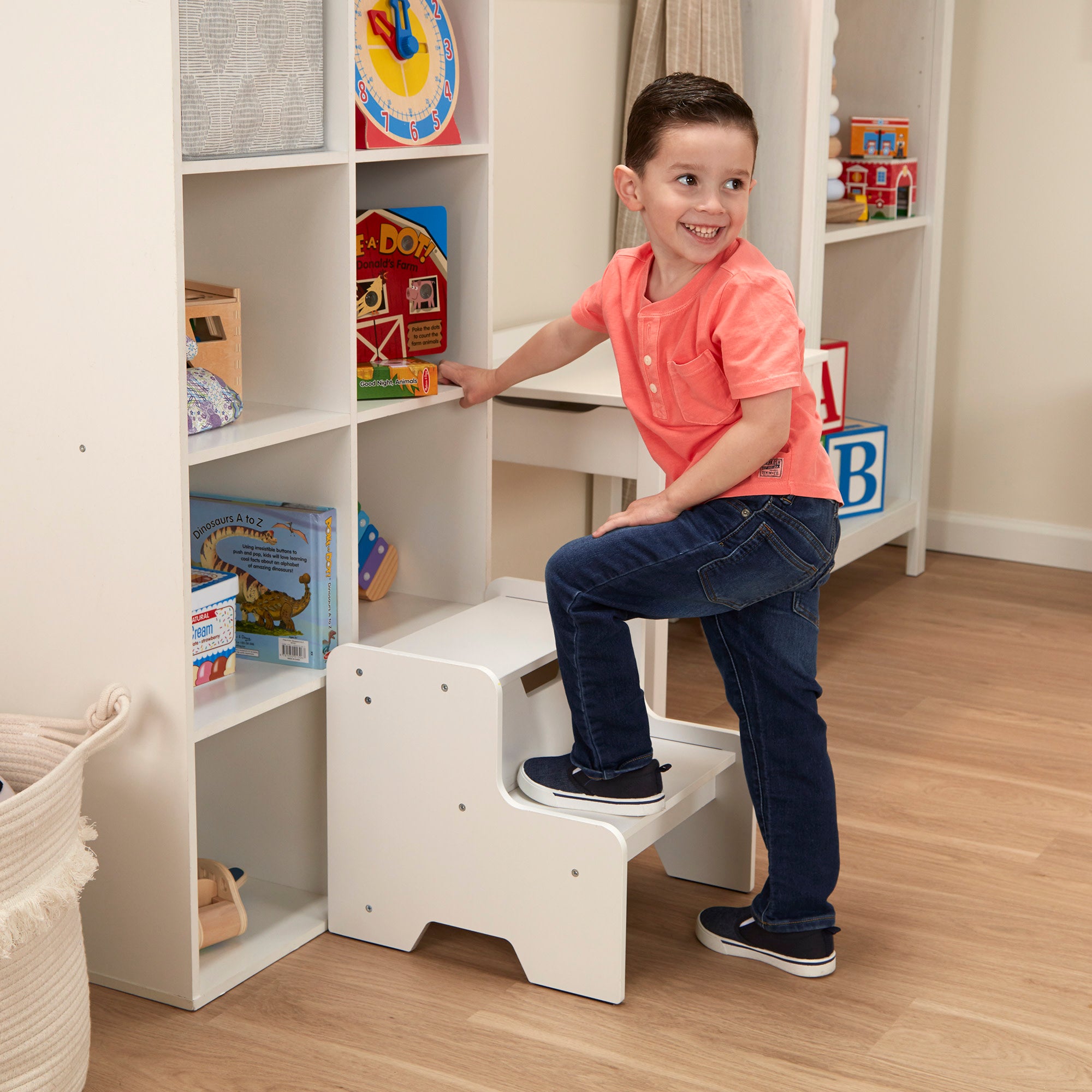 Melissa & Doug Wooden Step Stool - White - Image 7