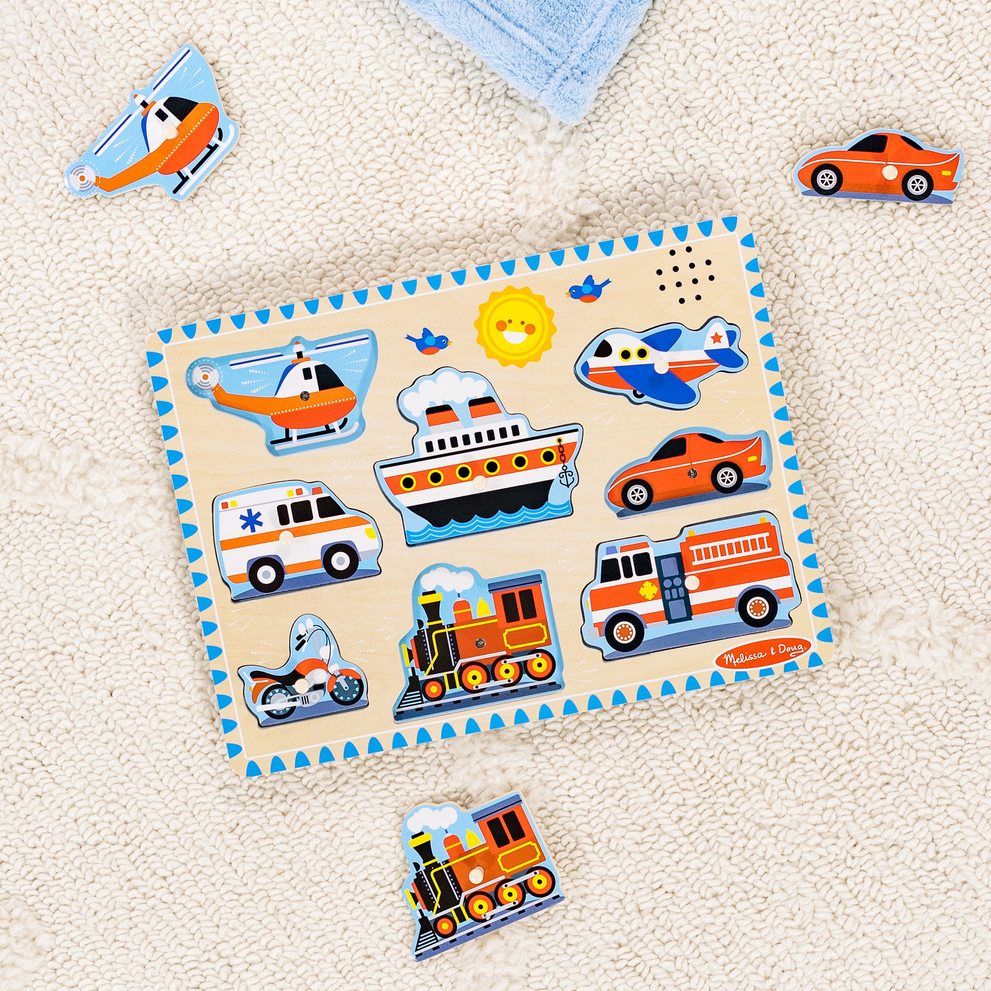 Melissa & Doug Vehicles Sound Puzzle - 8 Pieces - Image 9