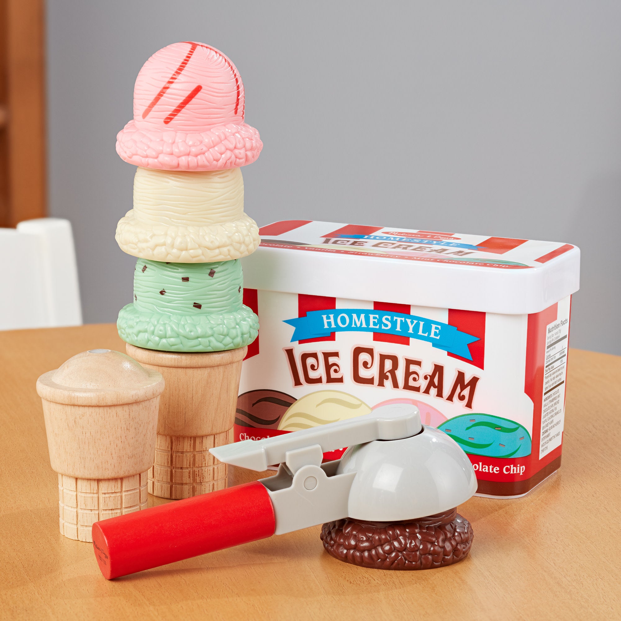 Melissa & Doug Scoop & Stack Ice Cream Cone Magnetic Play Set - Image 10