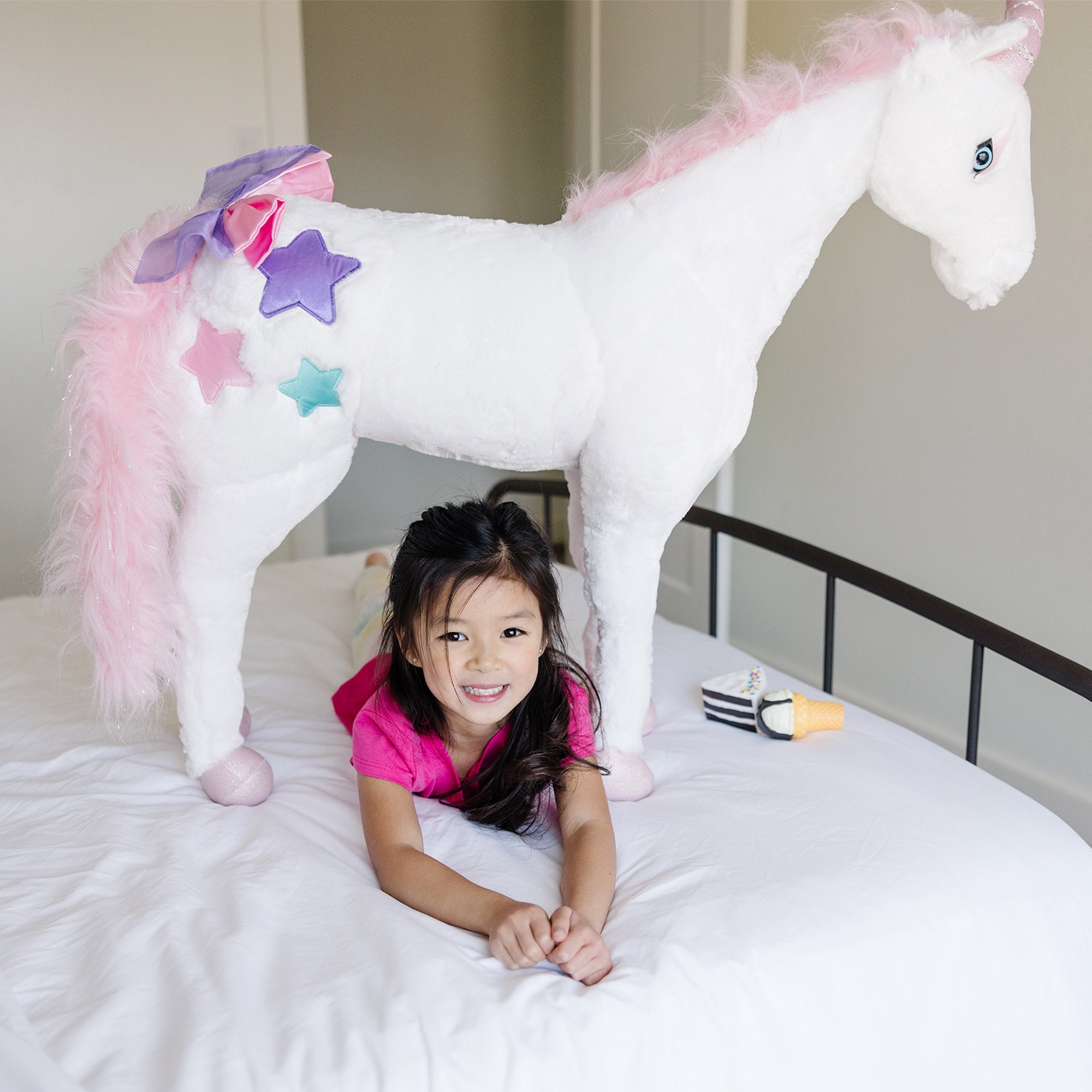 Melissa & Doug Unicorn Lifelike Plush Stuffed Animal - Image 2