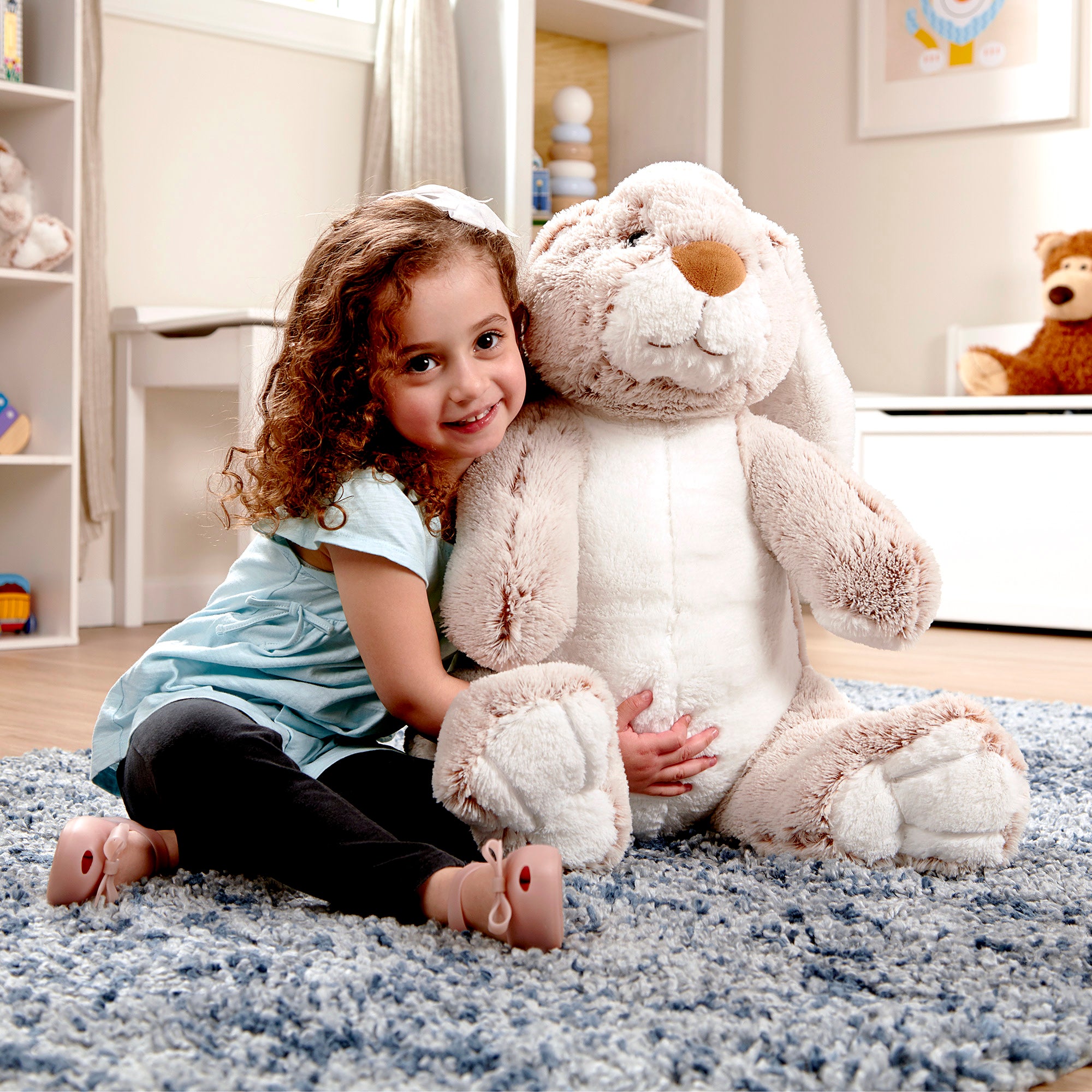 Melissa & Doug Jumbo Burrow Bunny Stuffed Plush Animal - Image 6