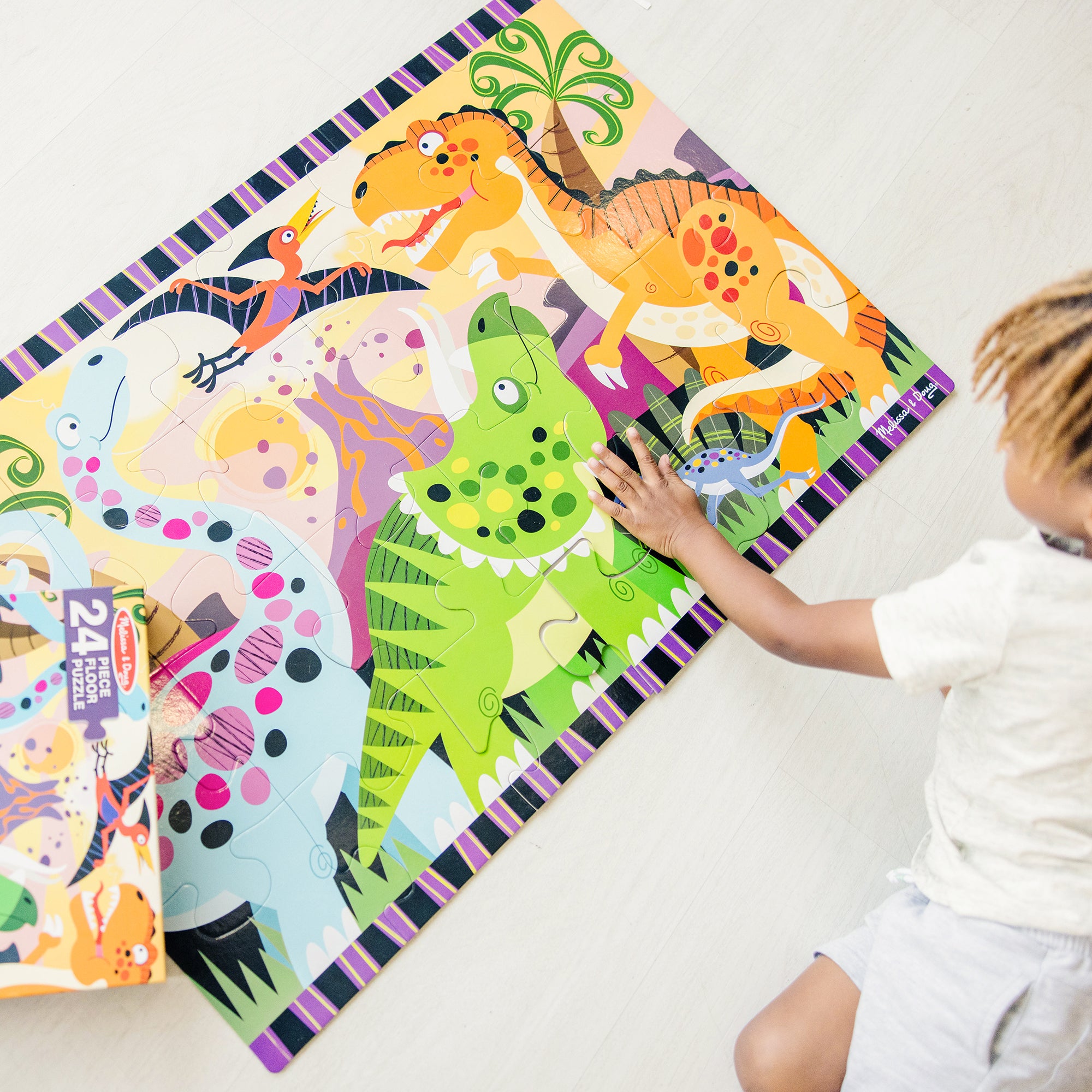 Melissa & Doug Dinosaur Dawn Floor Puzzle - 24 Pieces - Image 10