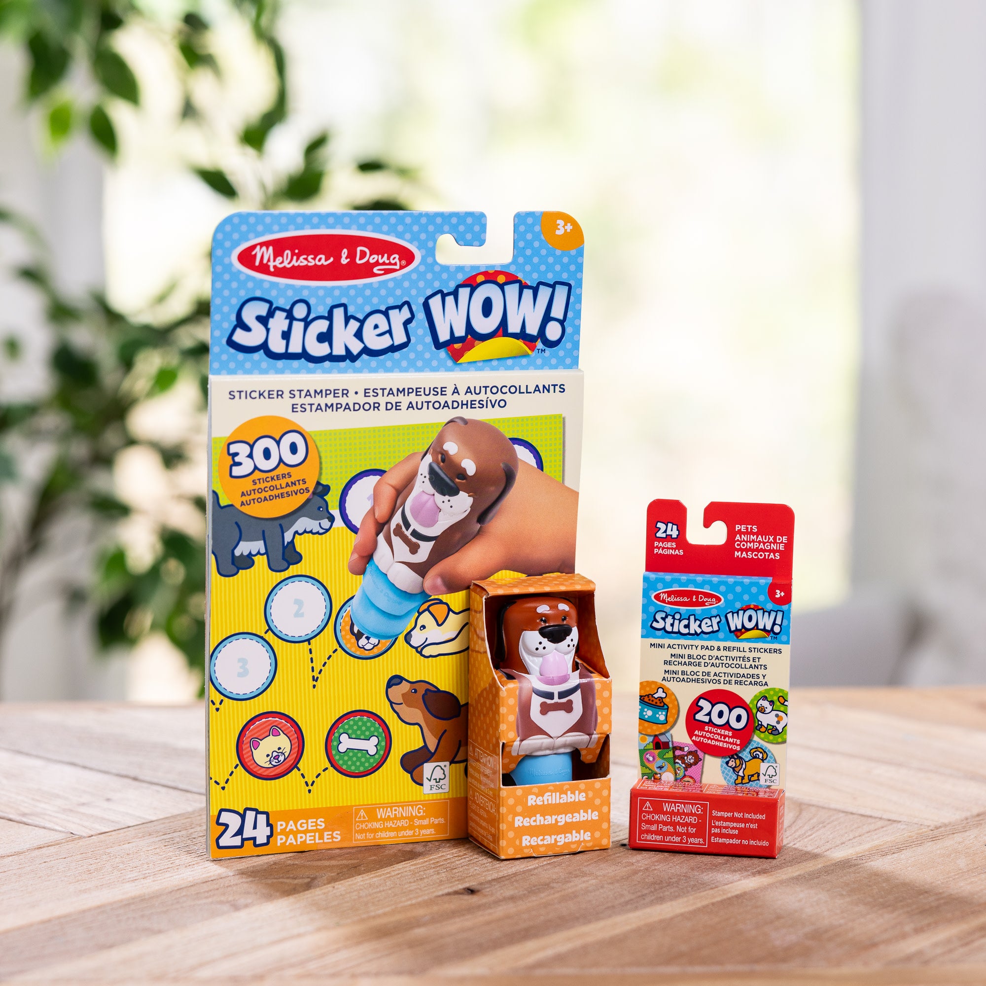 Melissa & Doug Sticker WOW!? Dog Bundle: Activity Pad & Sticker Stamper + Mini Activity Pad and 200 Refill Stickers - Image 3