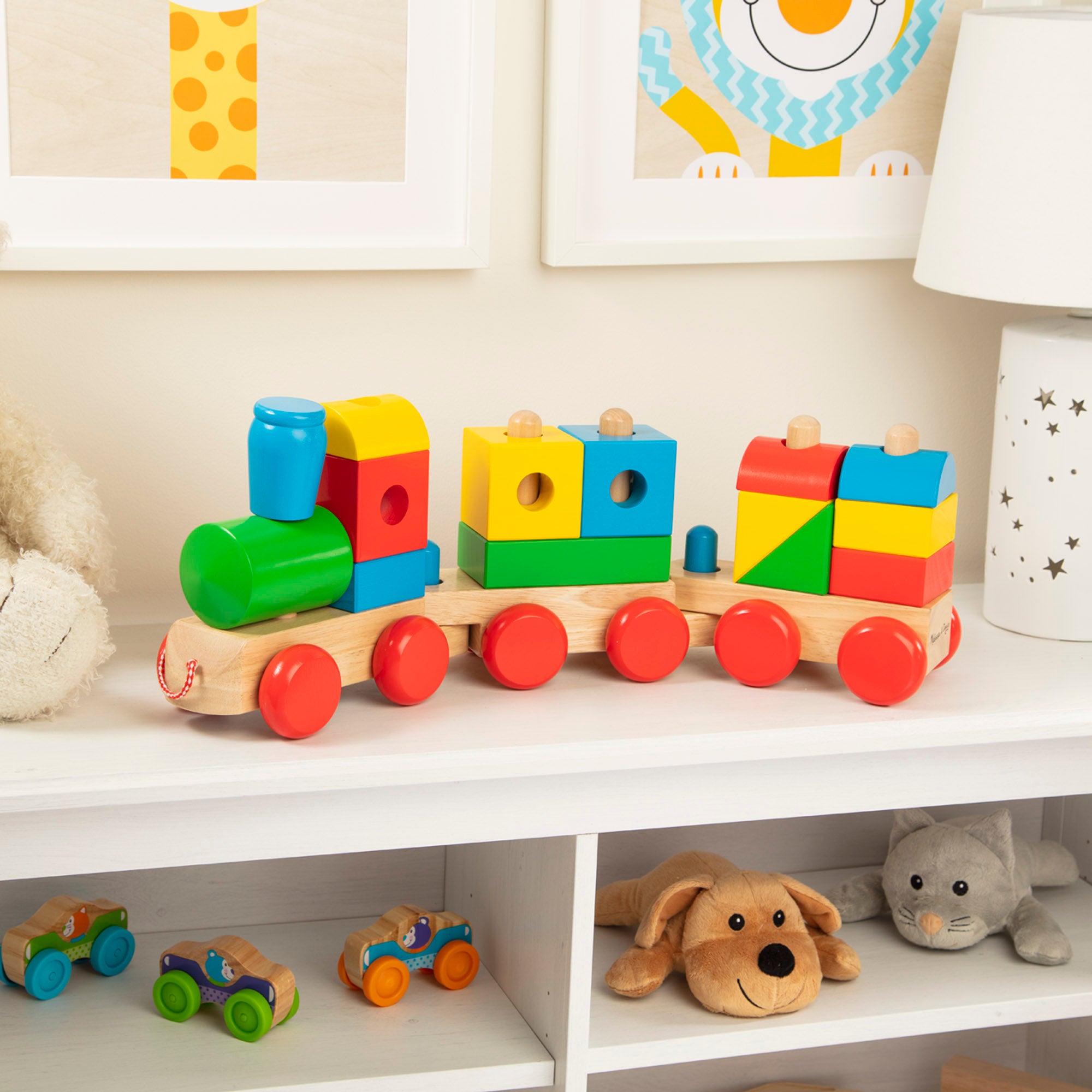 Melissa & Doug Jumbo Wooden Stacking Train ?C Classic - Image 9