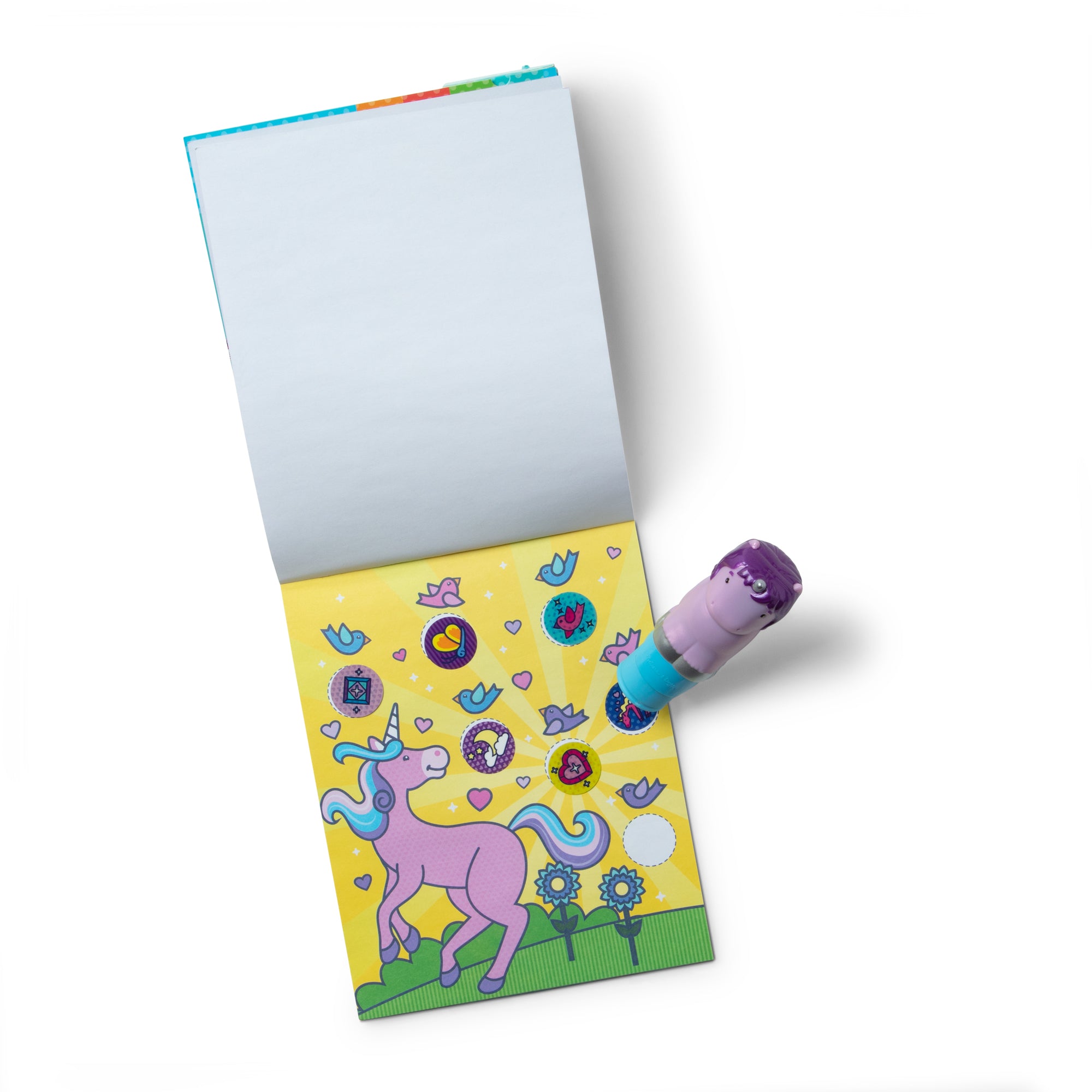 Melissa & Doug Sticker WOW!? Activity Pad & Sticker Stamper - Purple Unicorn - Image 4