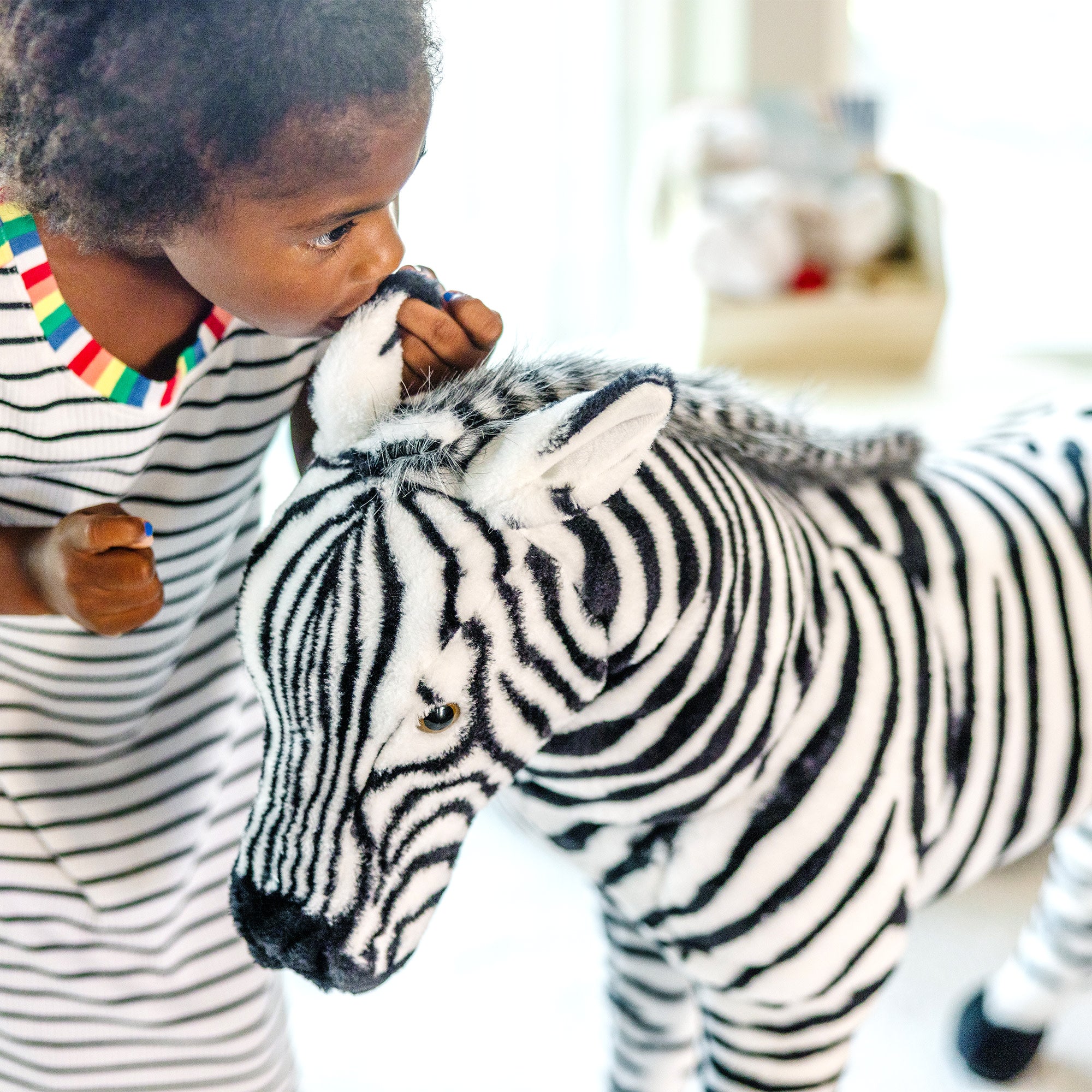 Melissa & Doug Zebra Lifelike Plush Stuffed Animal - Image 2