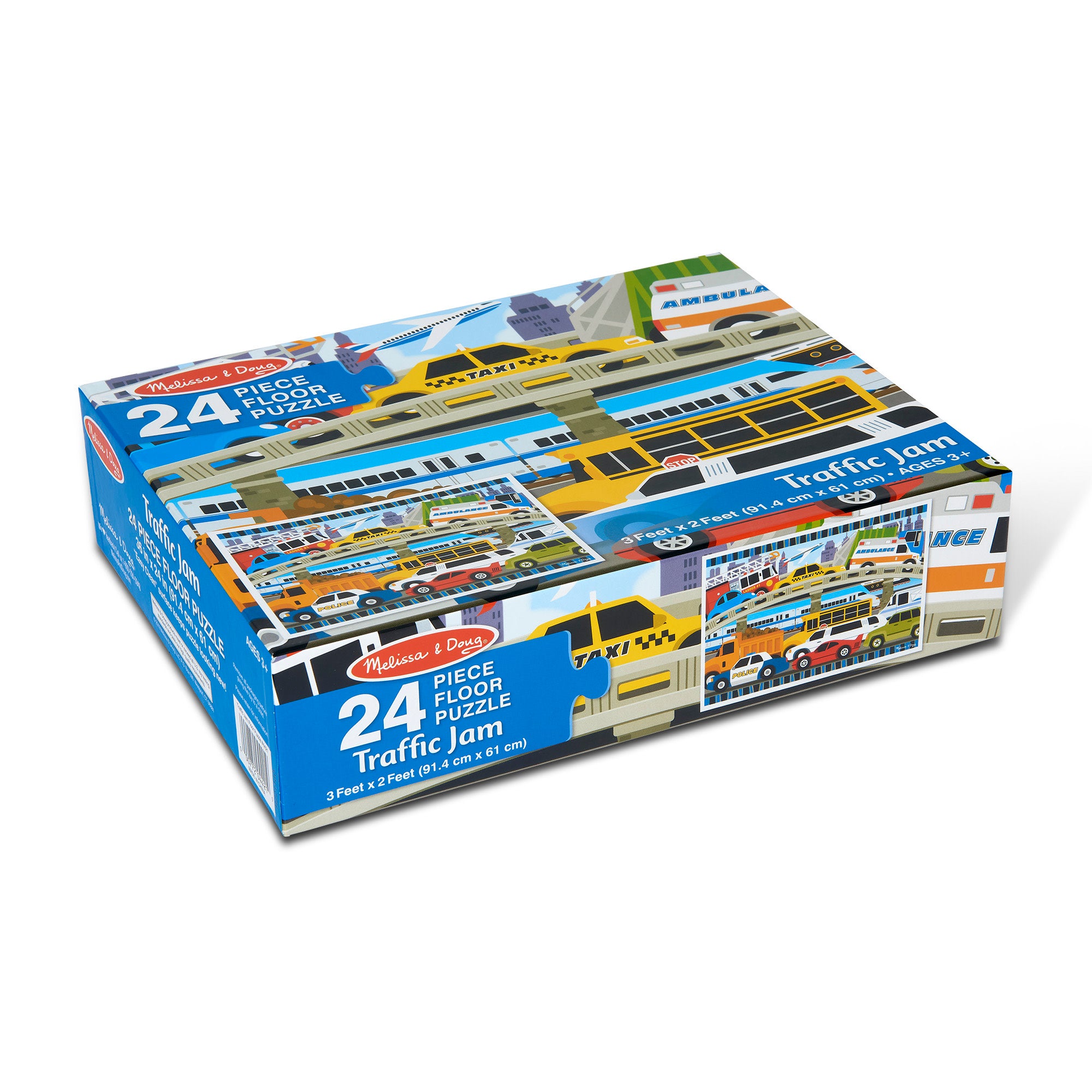 Melissa & Doug Traffic Jam Floor Puzzle - 24 Pieces - Image 4