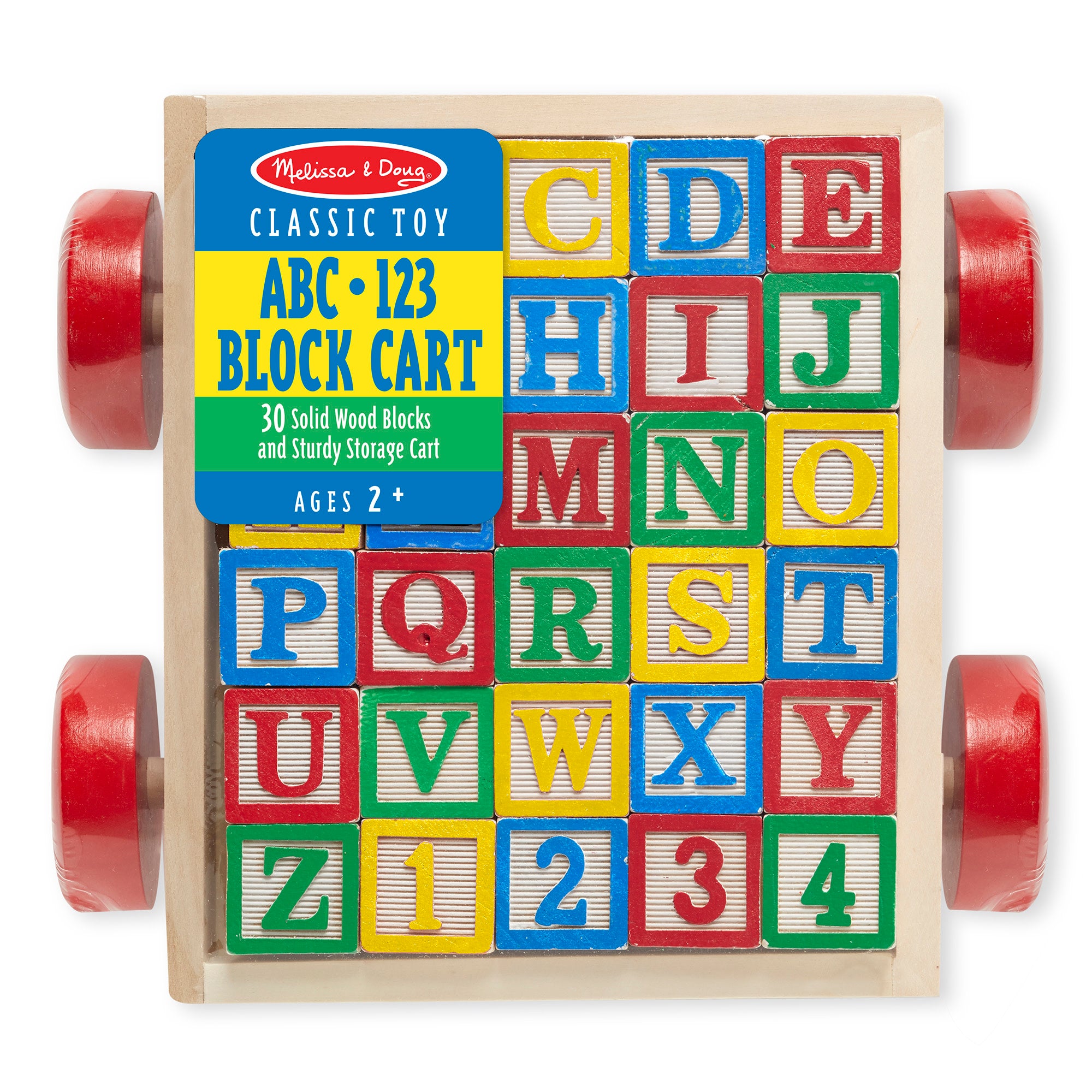 Melissa & Doug Classic ABC Block Cart - Image 3