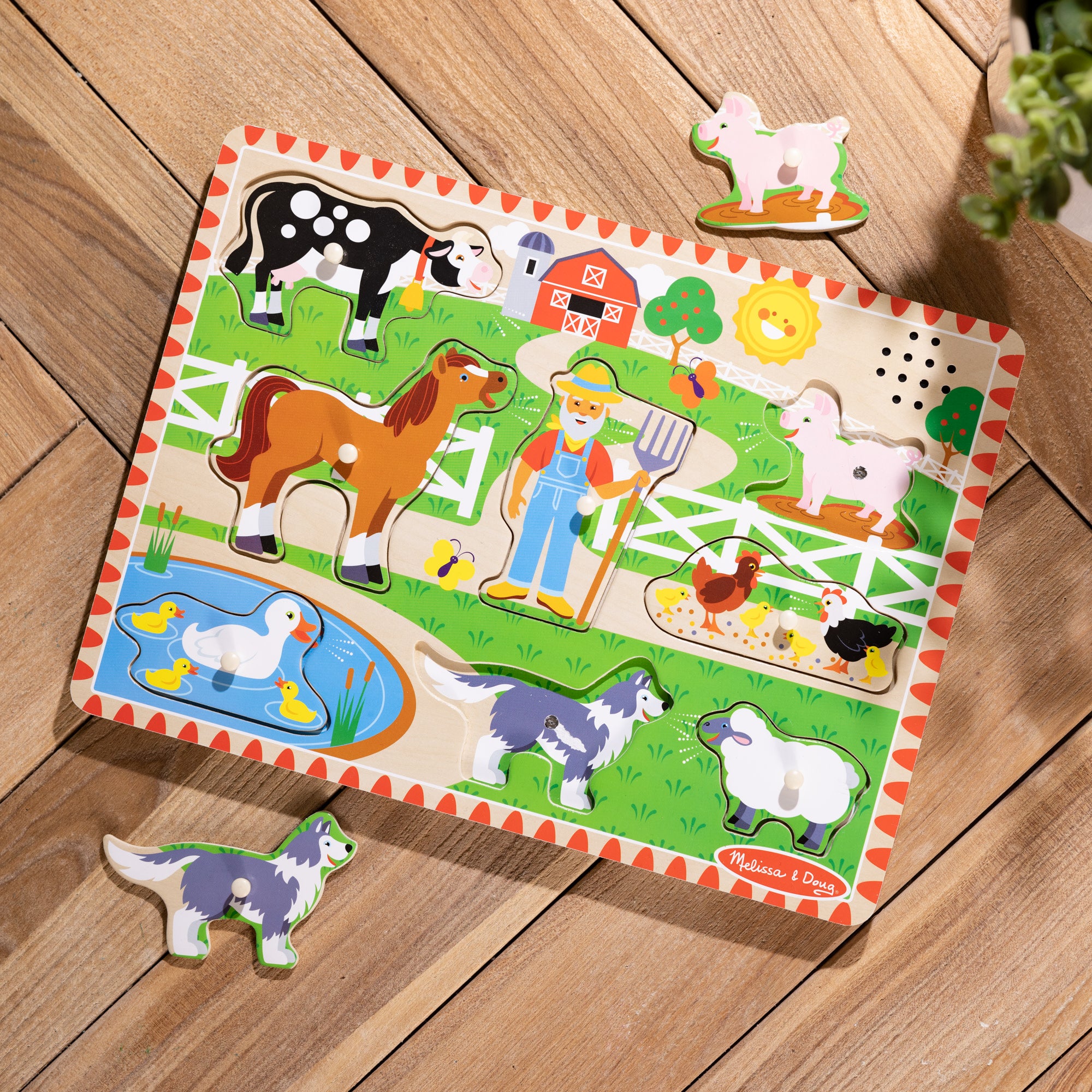 Melissa & Doug Old MacDonald's Farm Song Puzzle - 8 Pieces - Image 9