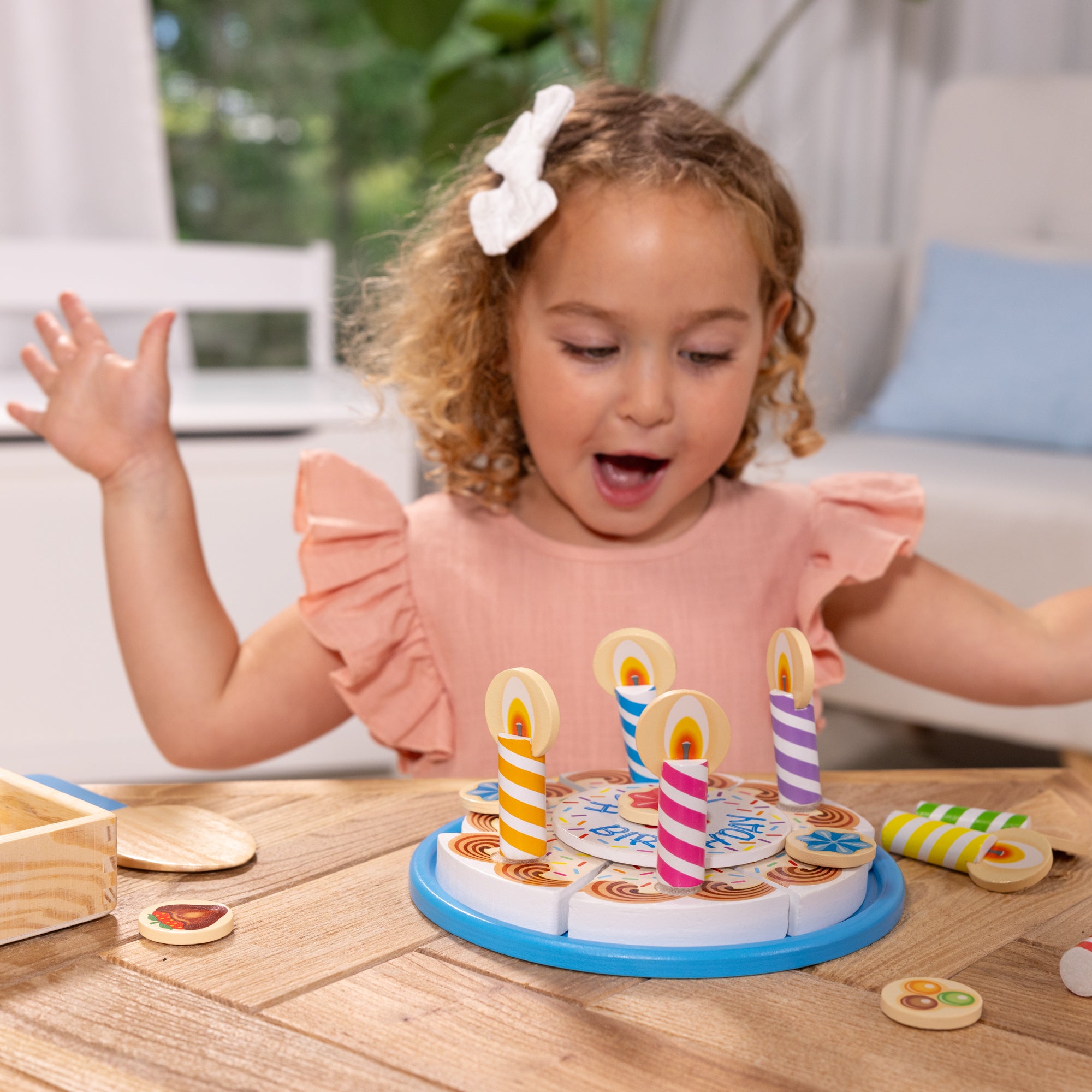 Melissa & Doug Wooden Birthday Cake Play Set - Image 2