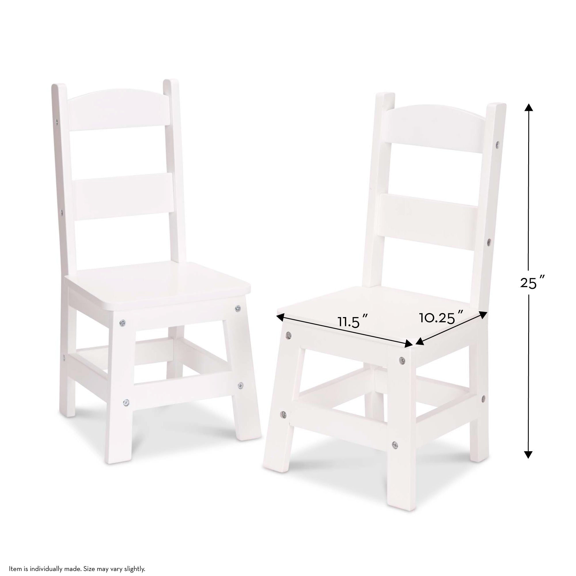 Melissa & Doug Wooden Chair Pair - White - Image 4