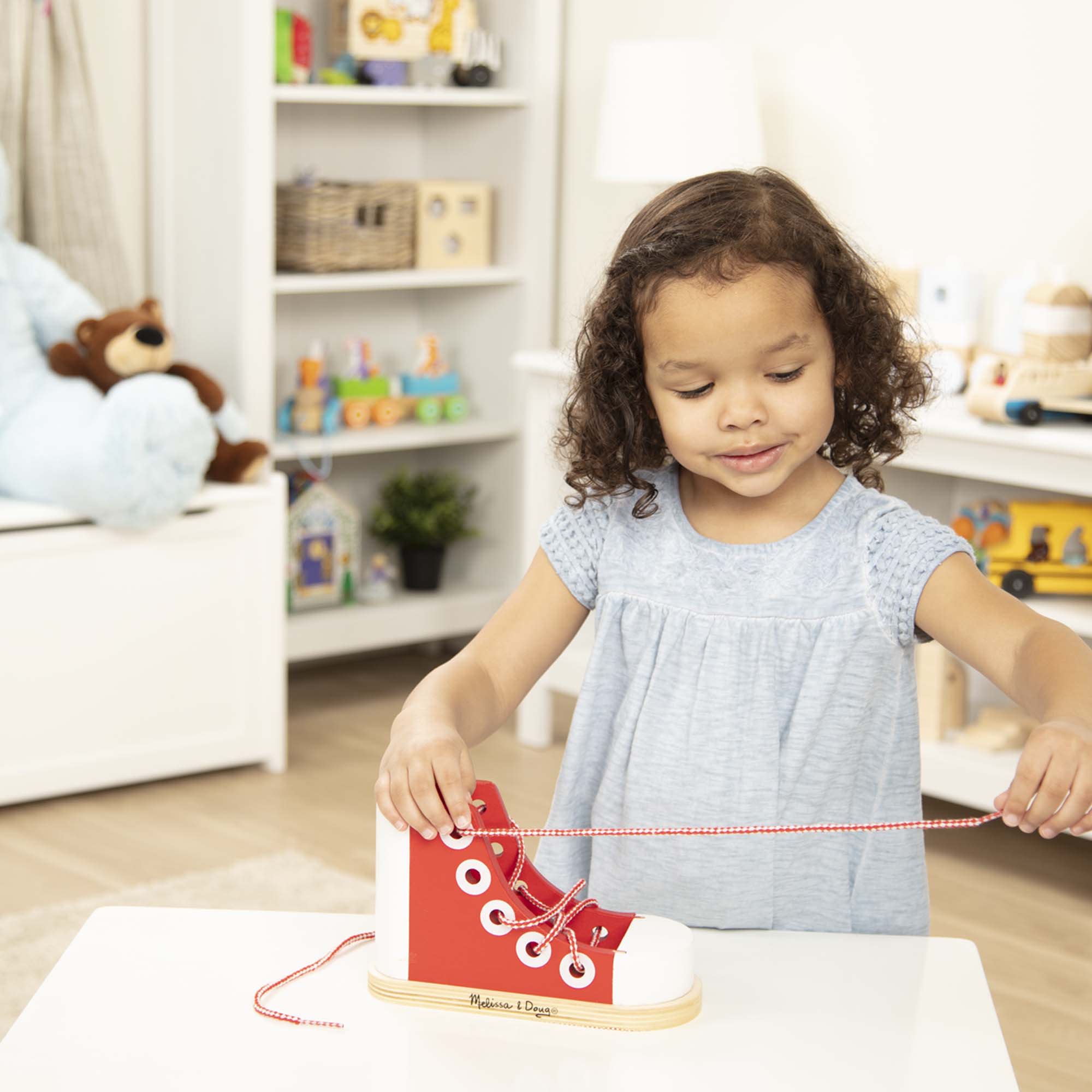 Melissa & Doug Wooden Lacing Shoe - Image 2
