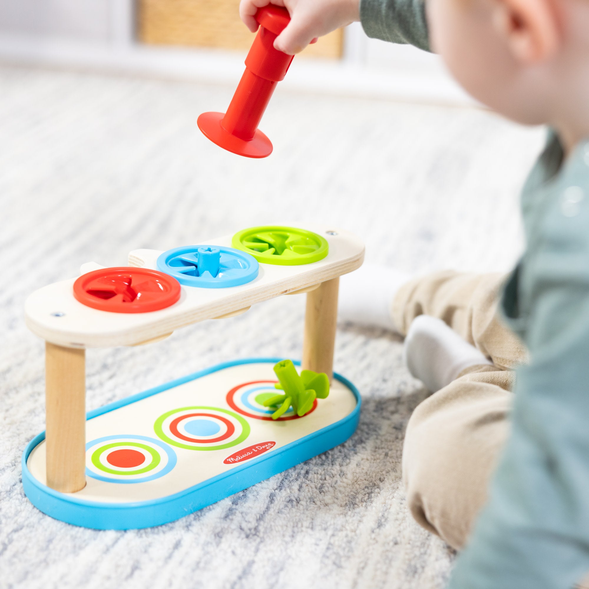 Melissa & Doug Match & Push Spinning Tops - Image 7