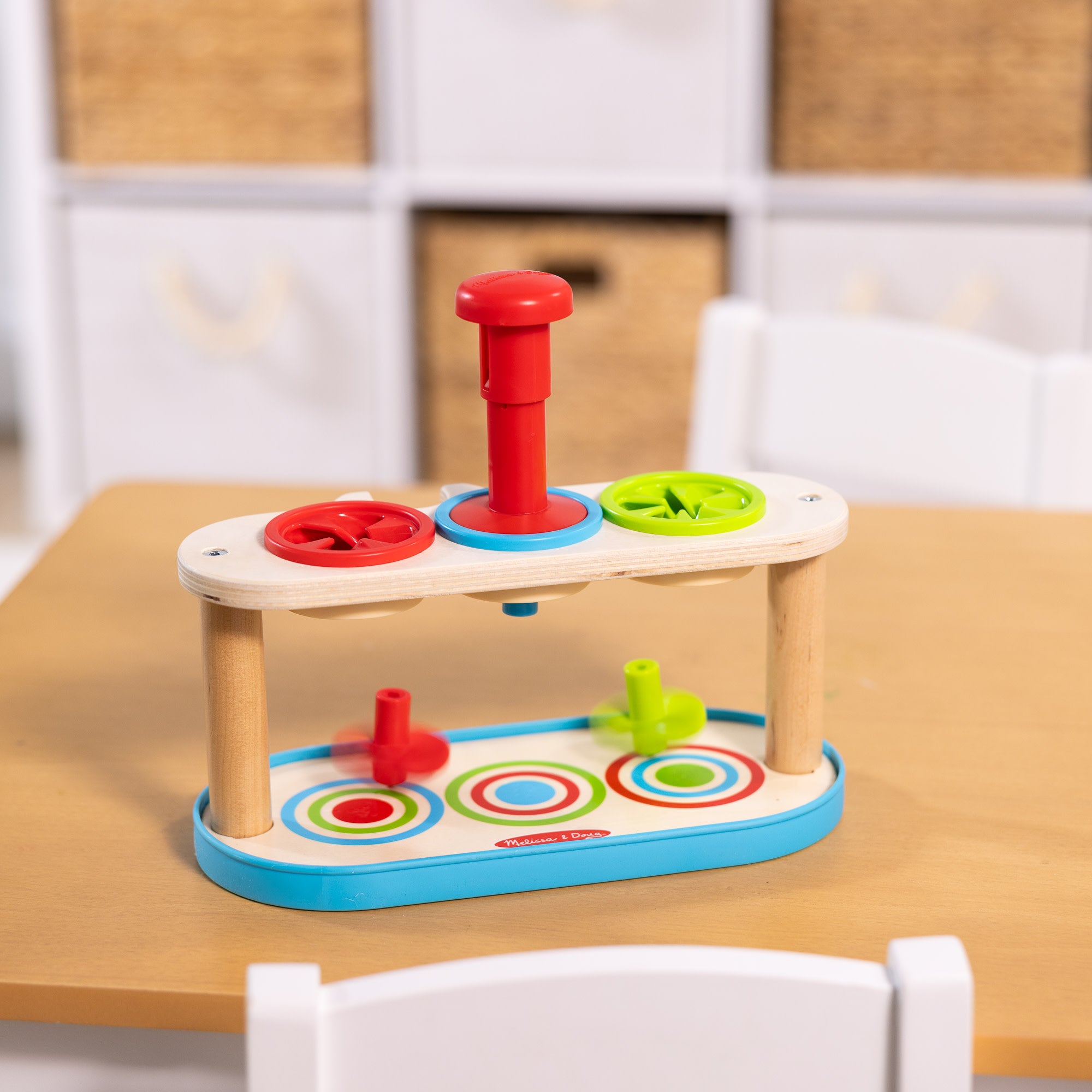Melissa & Doug Match & Push Spinning Tops - Image 9