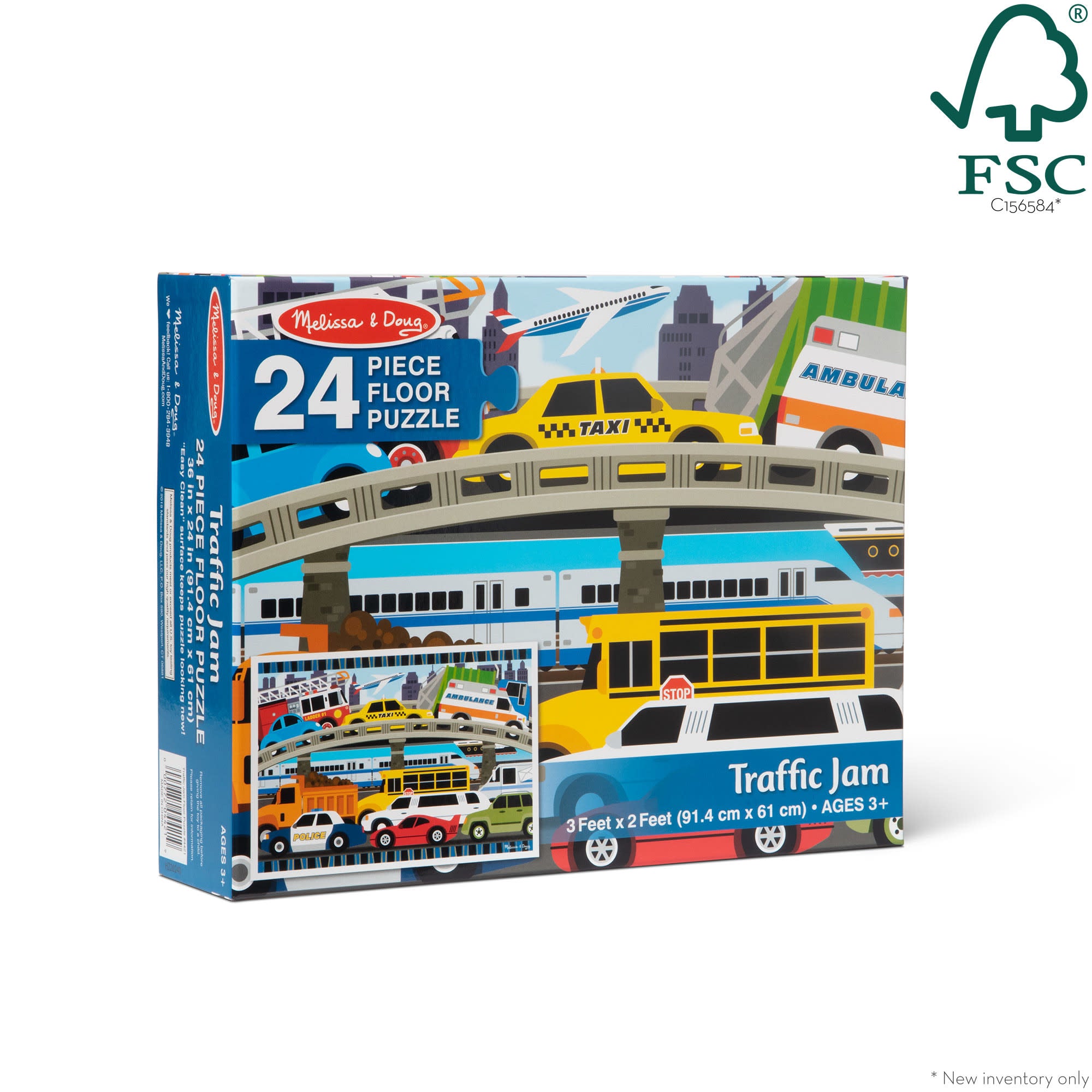 Melissa & Doug Traffic Jam Floor Puzzle - 24 Pieces - Image 10