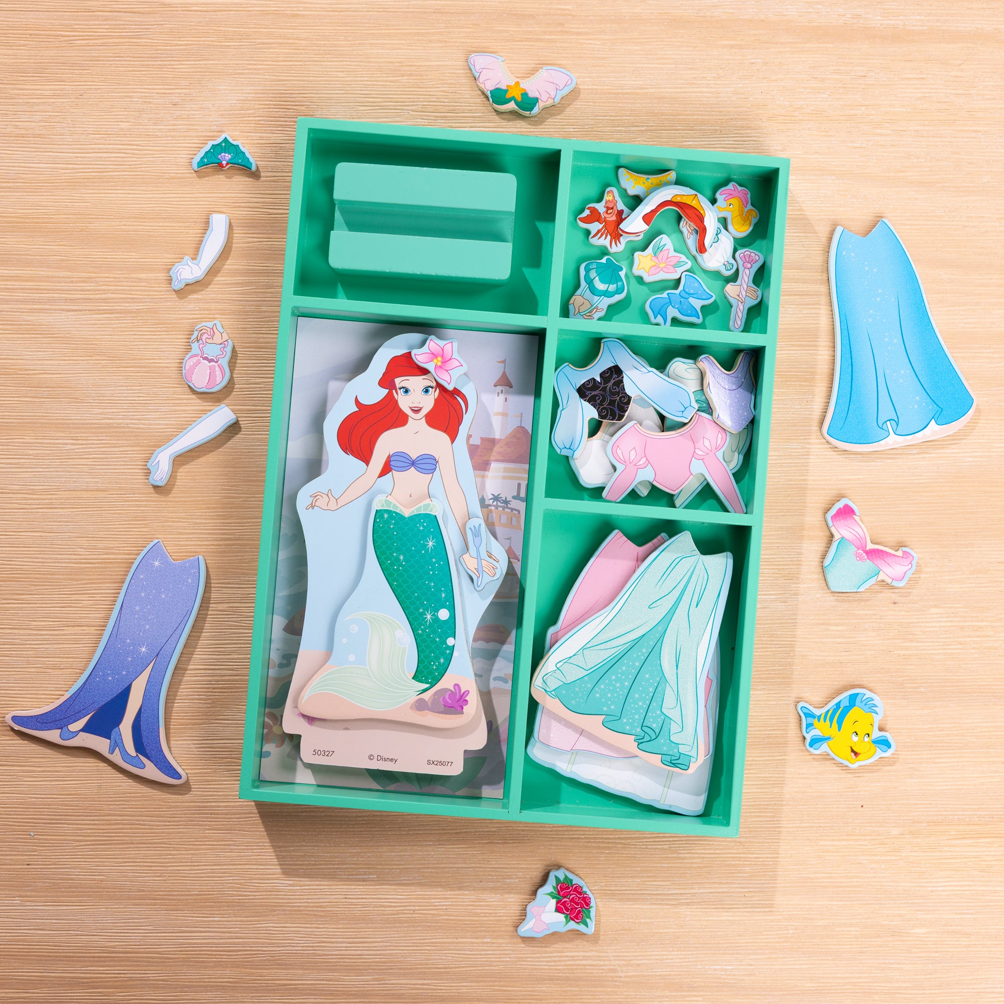 Melissa & Doug Disney Princess Ariel Wooden Magnetic Dress-Up - Image 9