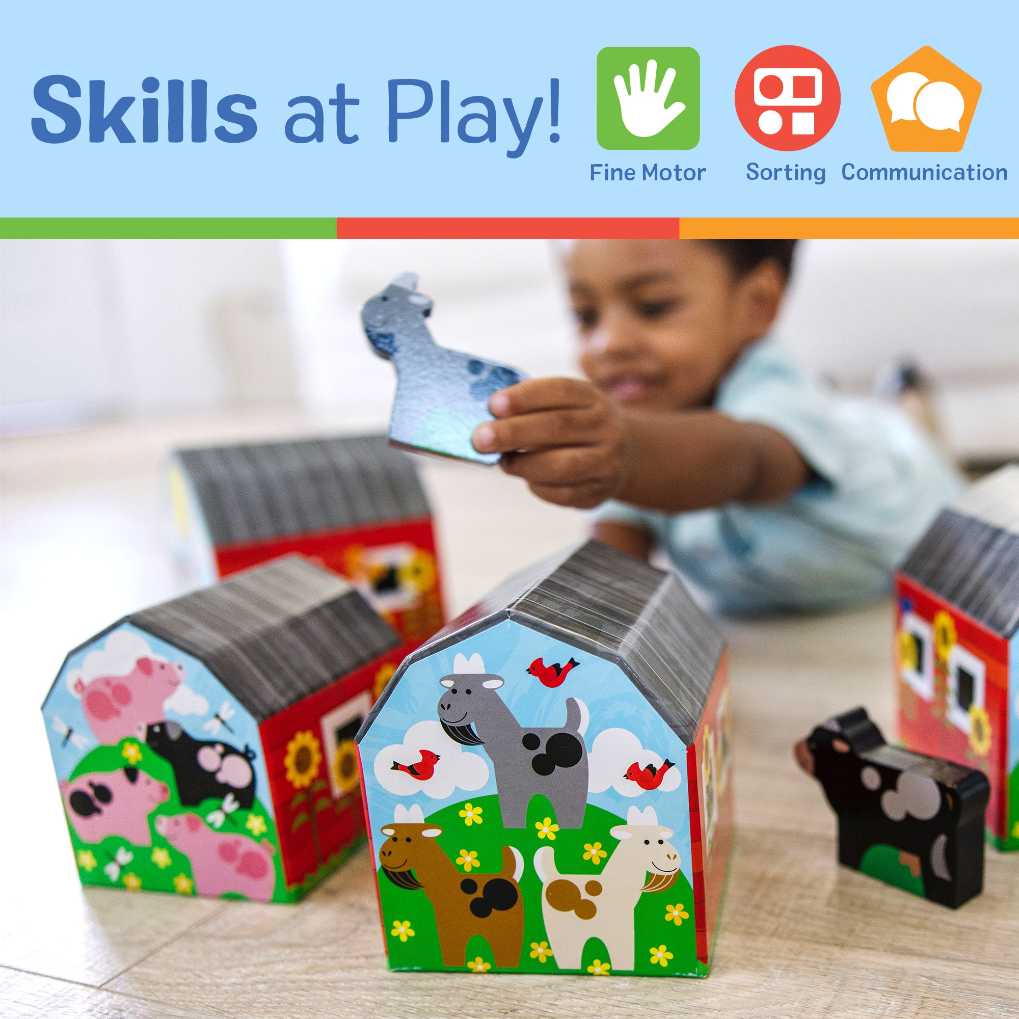 Melissa & Doug Nesting & Sorting Barns & Animals - Image 5