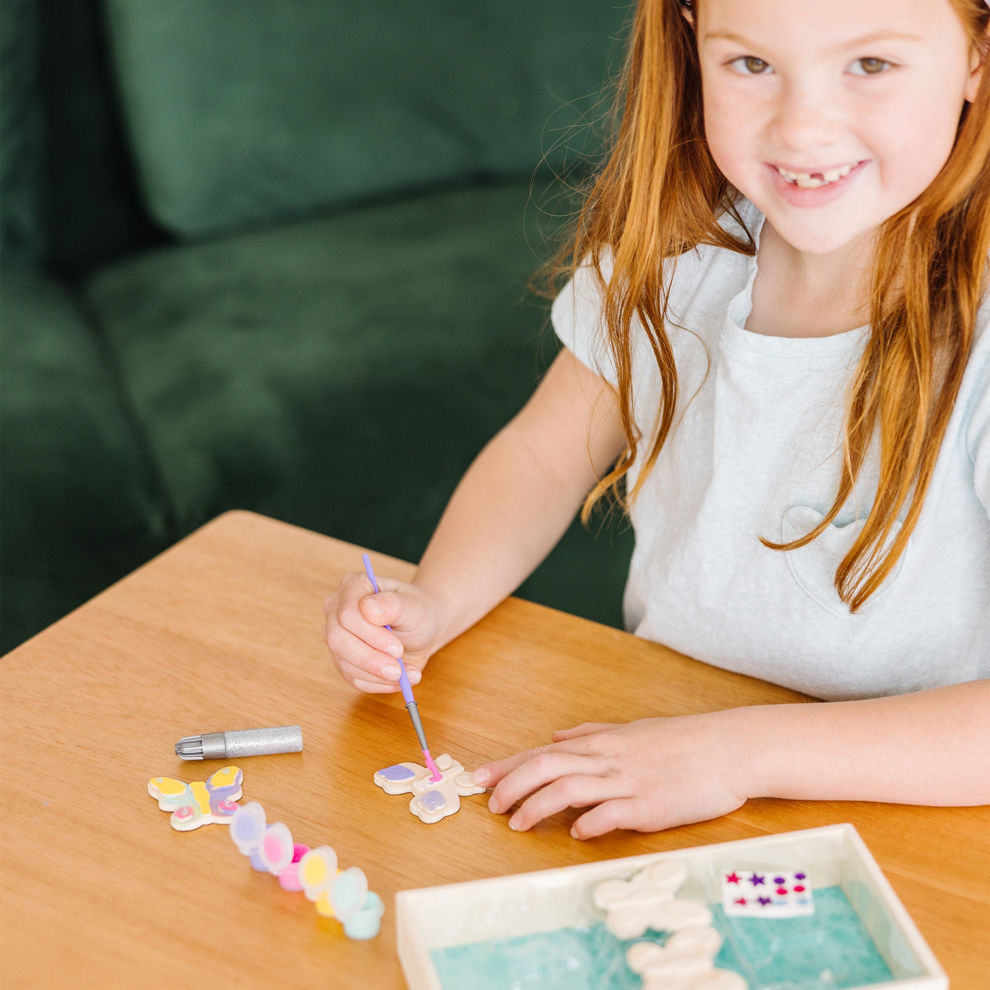 Melissa & Doug Created by Me! Wooden Butterfly Magnets Craft Kit - Image 2
