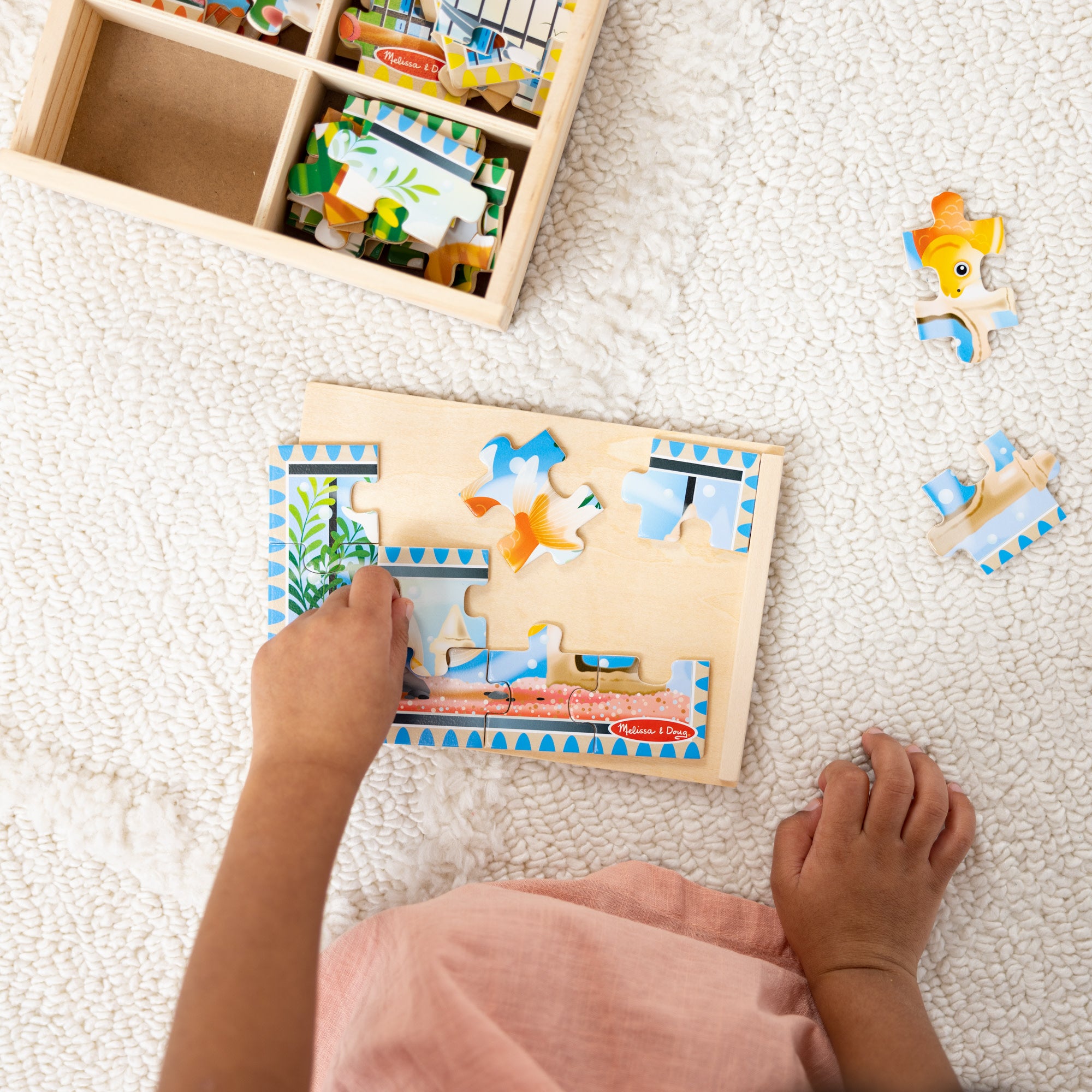 Melissa & Doug Wooden Jigsaw Puzzles in a Box - Pets - Image 2