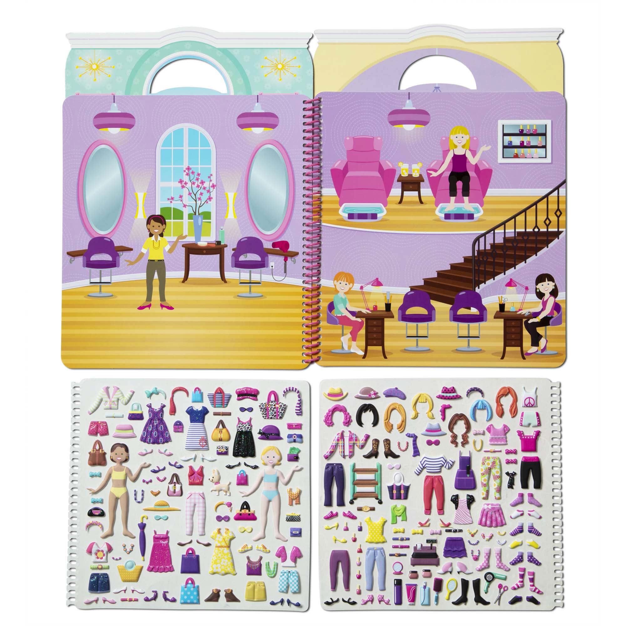 Melissa & Doug Puffy Sticker Activity Book - Day of Glamour - Image 4