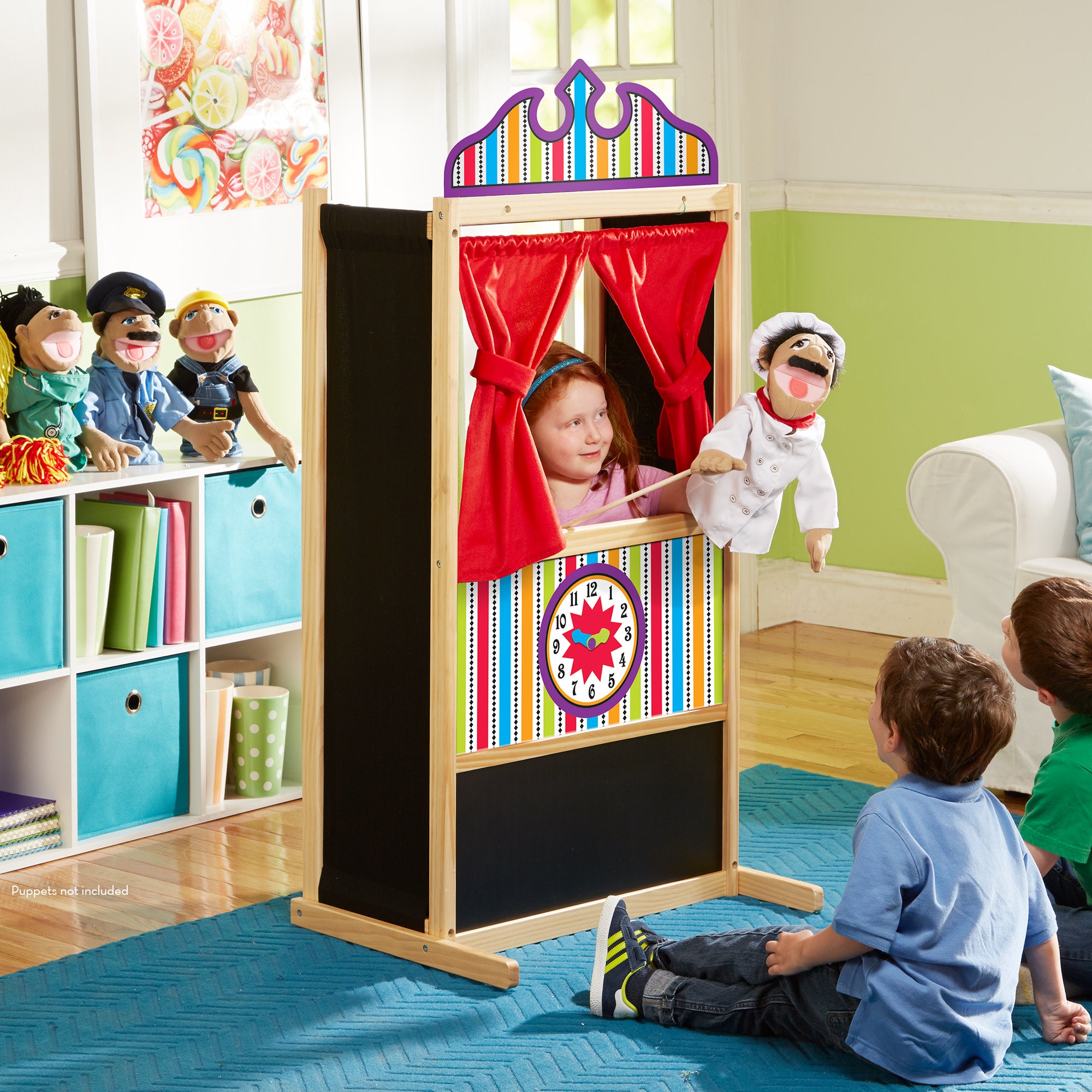 Melissa & Doug Wooden Deluxe Puppet Theater - Image 7