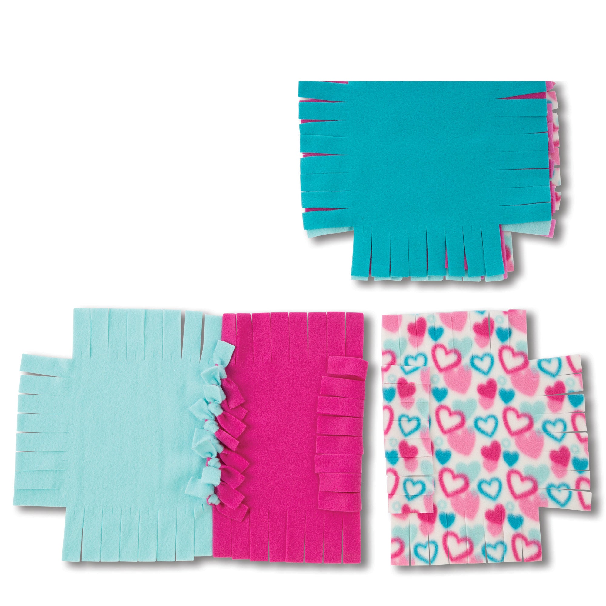 Melissa & Doug Created by Me!? Heart Fleece Blanket No-Sew Craft Kit - Image 4