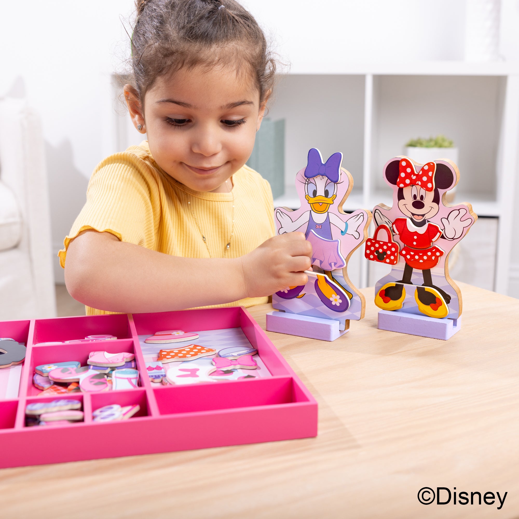Melissa & Doug Disney Minnie & Daisy Deluxe Wooden Magnetic Dress-Up - Image 2