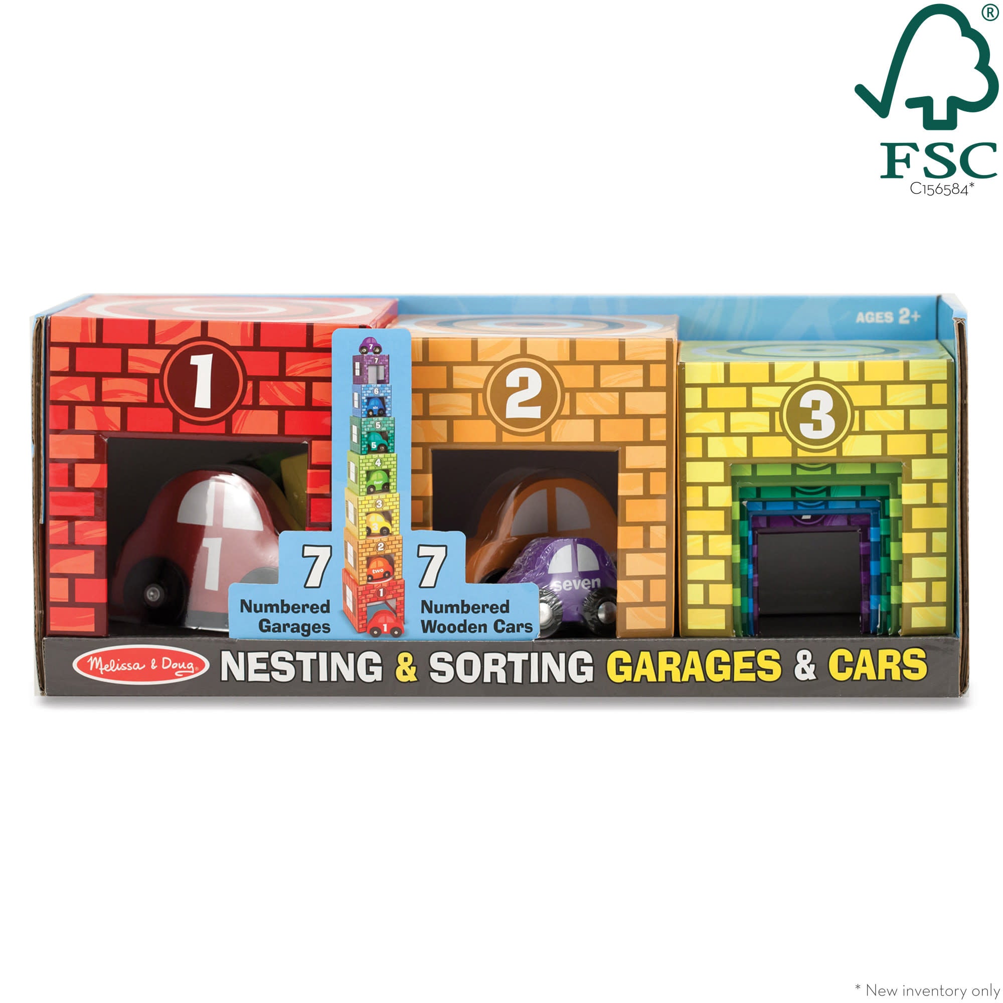 Melissa & Doug Nesting & Sorting Garages & Cars - Image 3