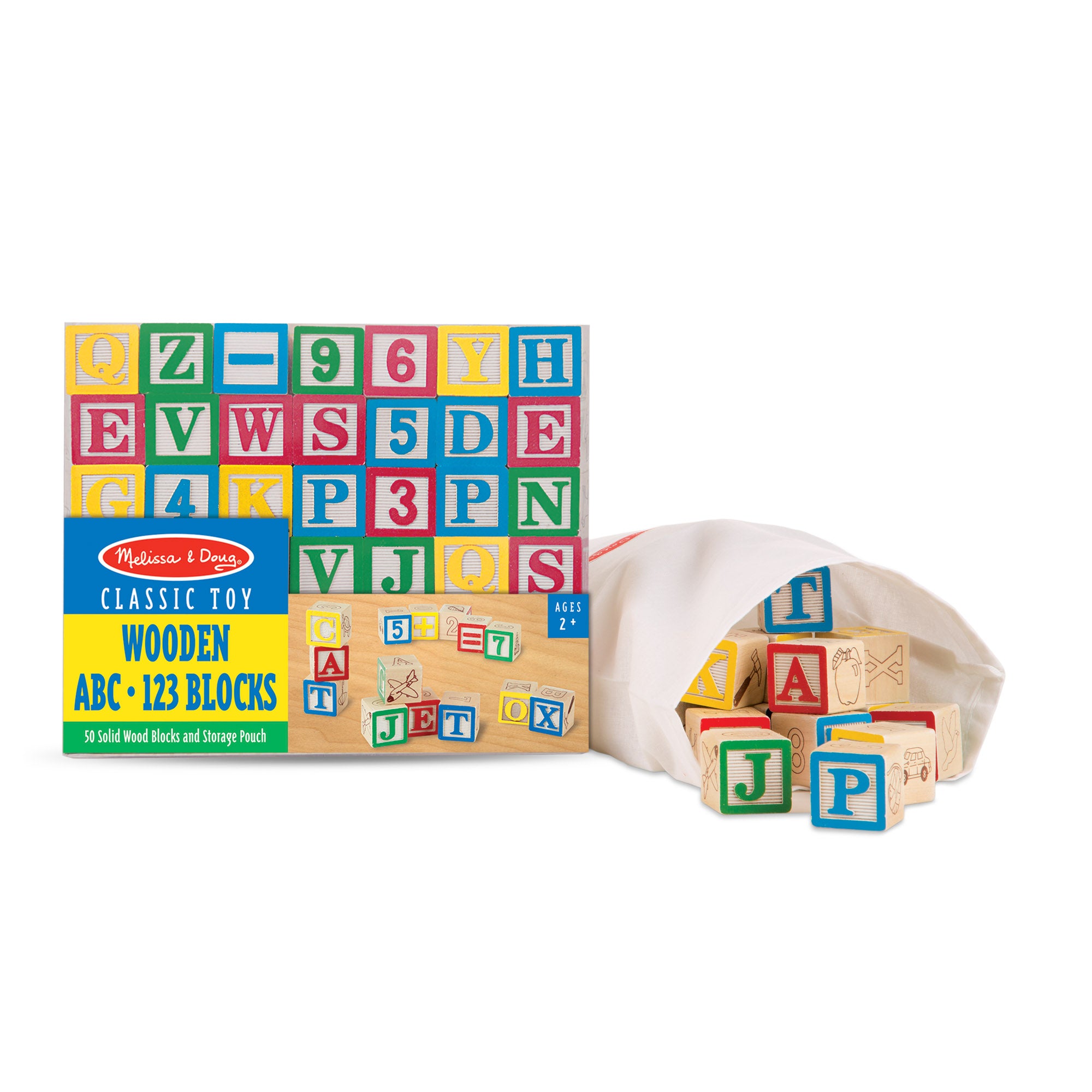 Melissa & Doug Wooden ABC/123 Blocks - Image 9