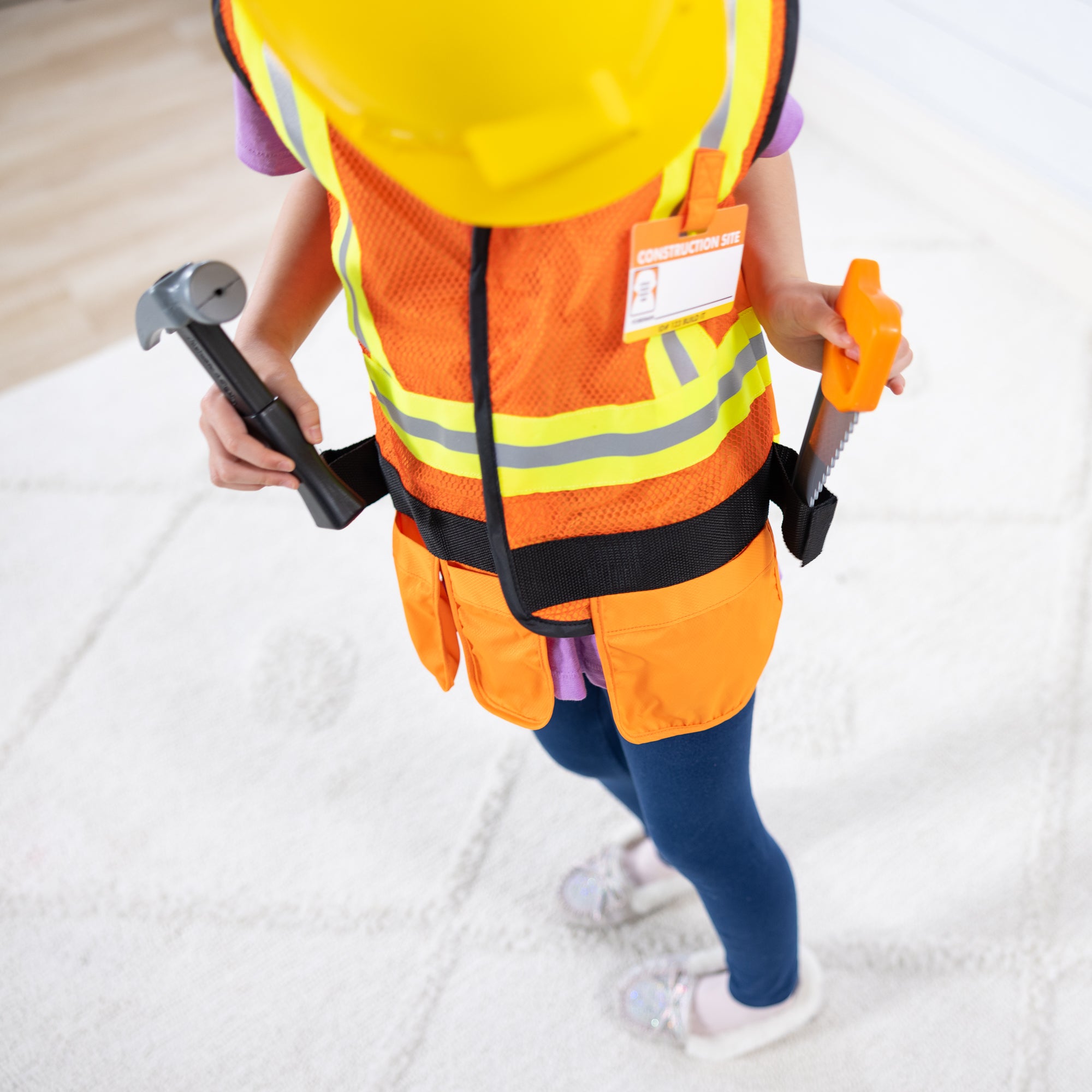 Melissa & Doug Construction Worker Costume Role Play Set - Image 8