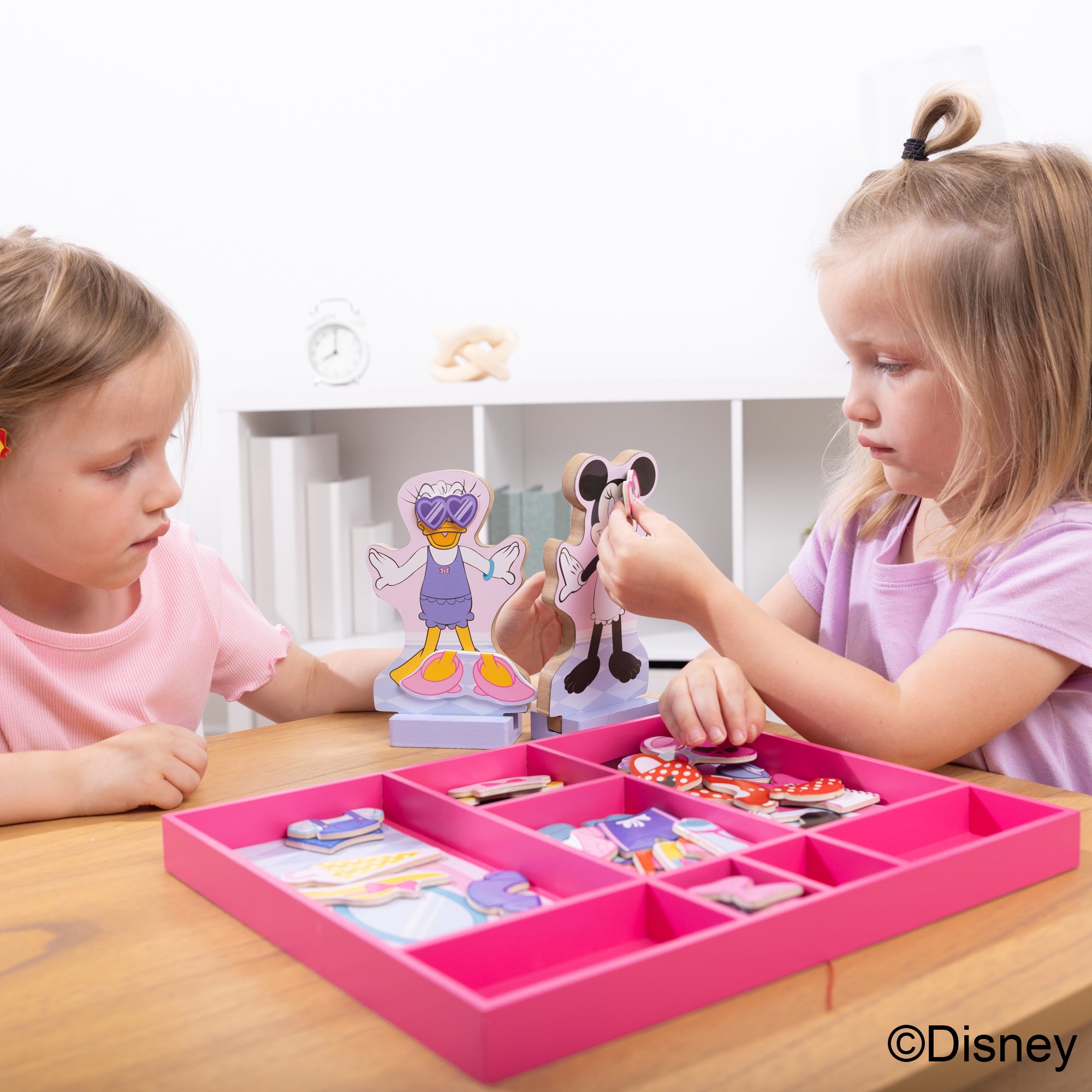 Melissa & Doug Disney Minnie & Daisy Deluxe Wooden Magnetic Dress-Up - Image 8