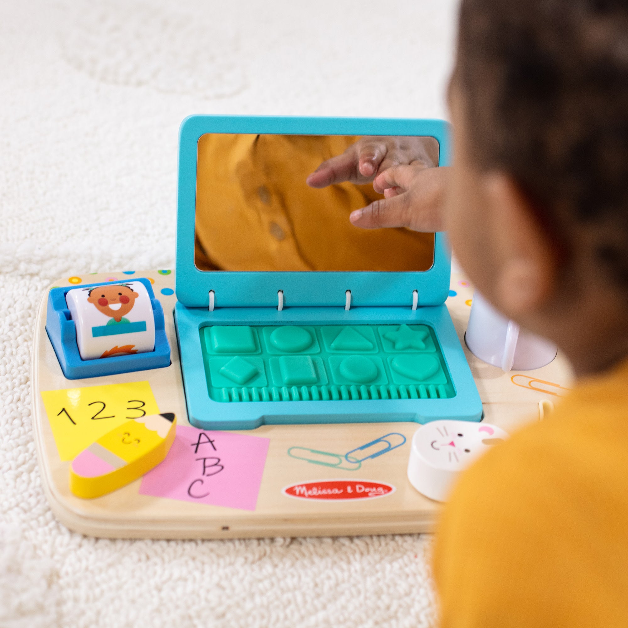 Melissa & Doug Wooden Work & Play Desktop Activity Board - Image 8