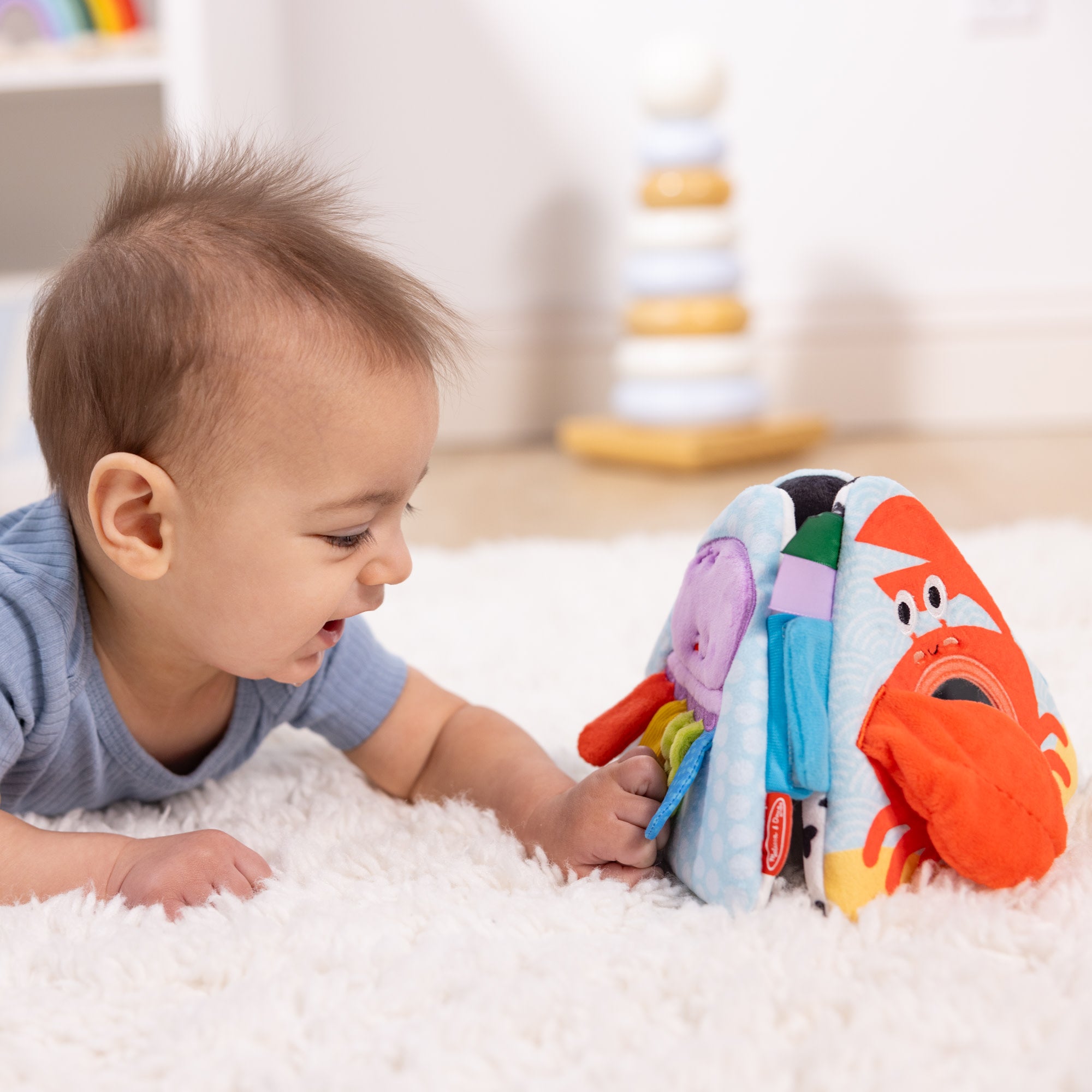 Melissa & Doug Ocean Tummy Time Triangle Baby Toy - Image 2