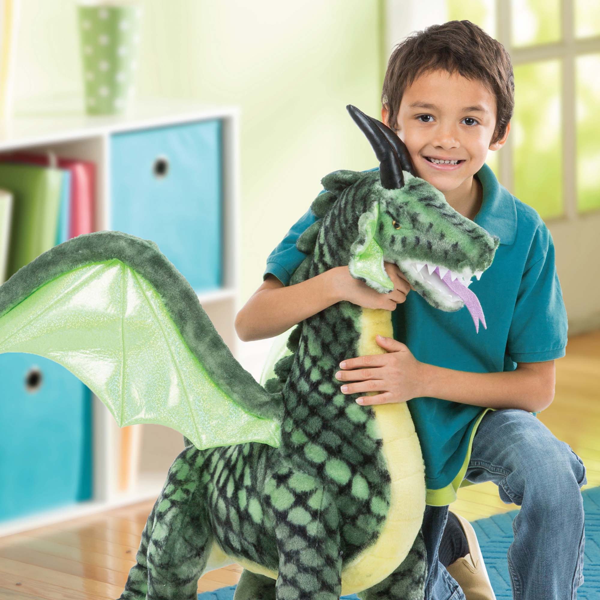 Melissa & Doug Winged Dragon Lifelike Plush Stuffed Animal - Image 5