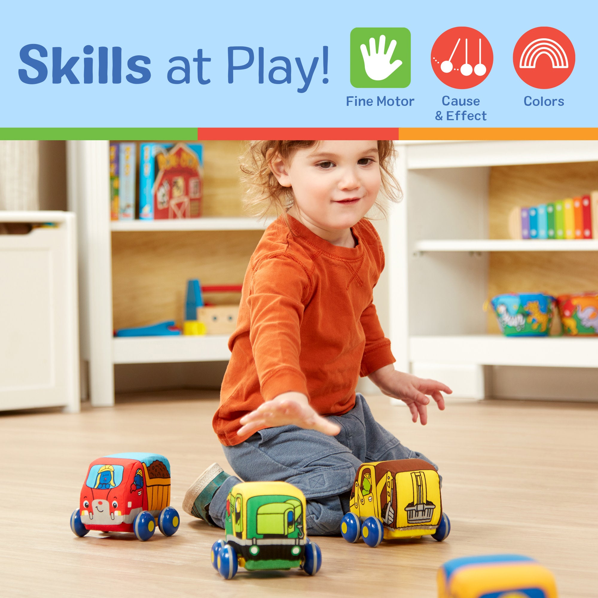 Melissa & Doug K's Kids Pull-Back Construction Vehicles - Image 5