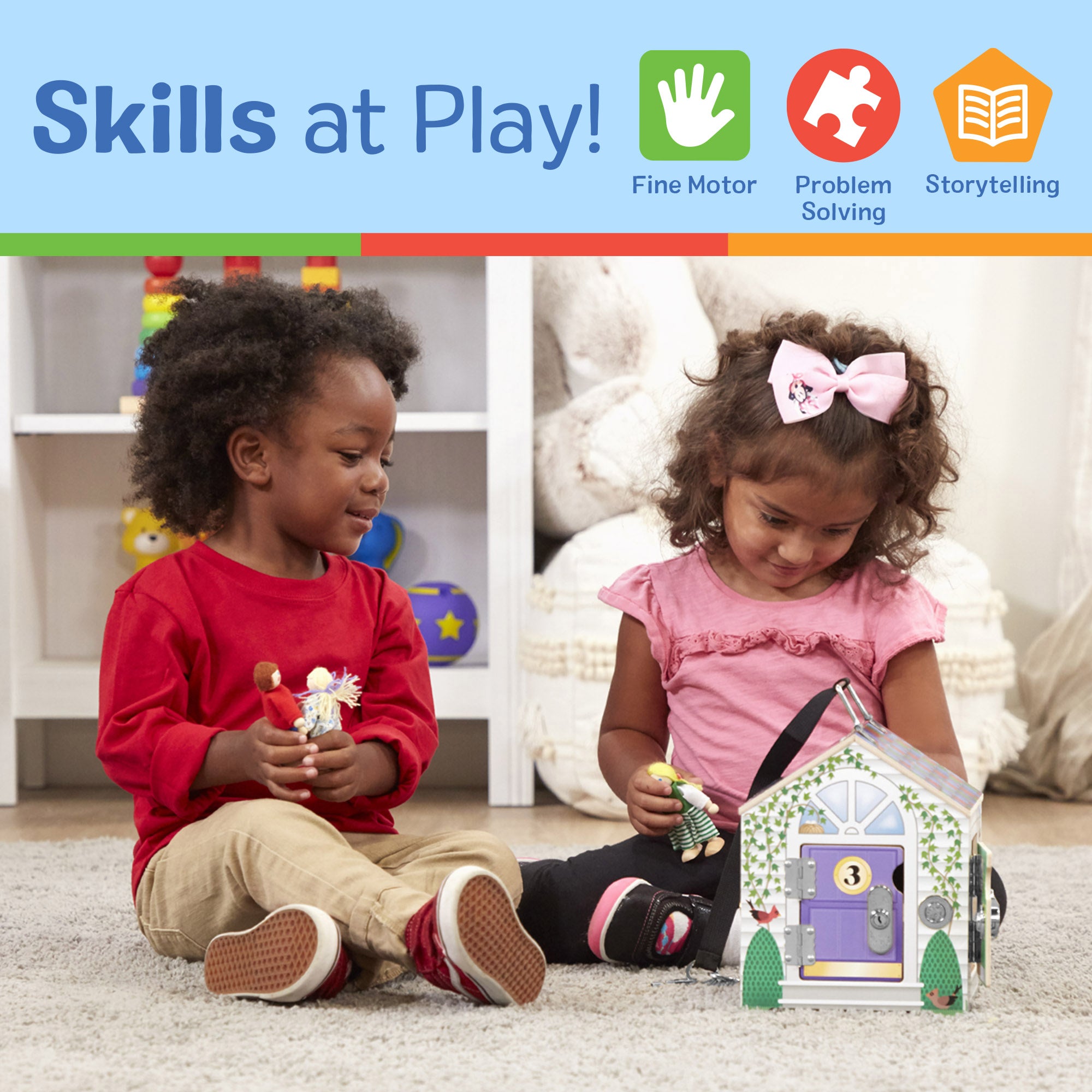 Melissa & Doug Wooden Doorbell House - Image 4