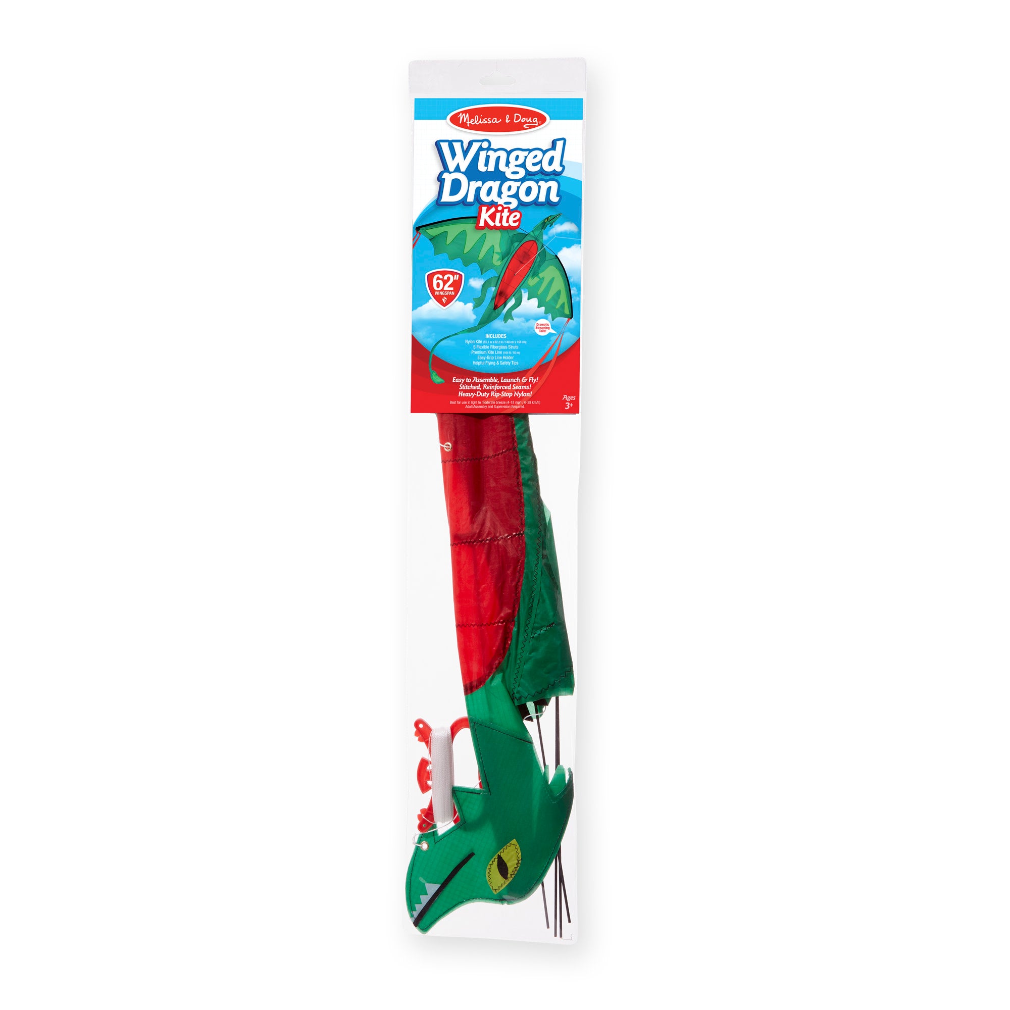 Melissa & Doug Winged Dragon Shaped Kite - Image 3