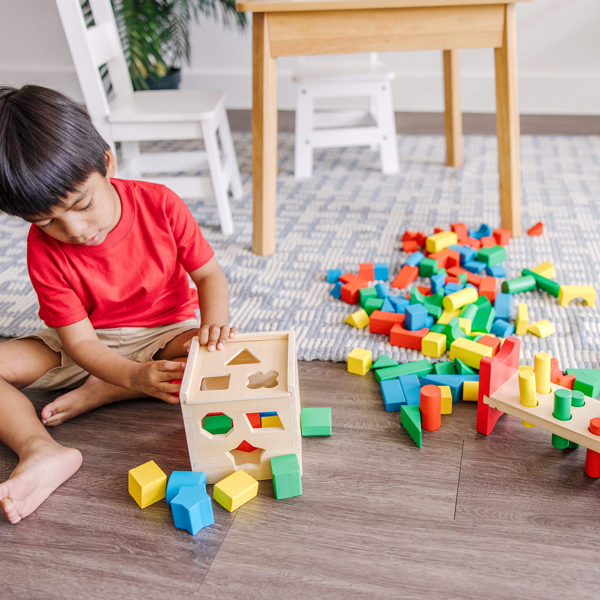 Melissa & Doug Stack, Sort & Pound Wooden Toy Collection - Image 7