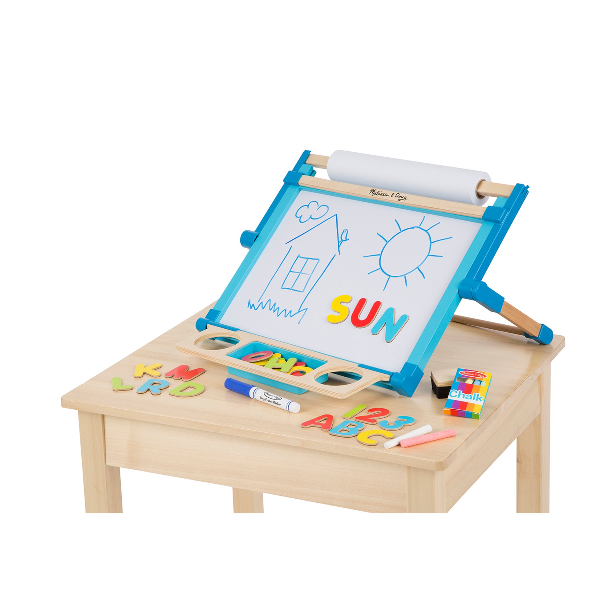 Melissa & Doug Double-Sided Magnetic Tabletop Easel - Image 4