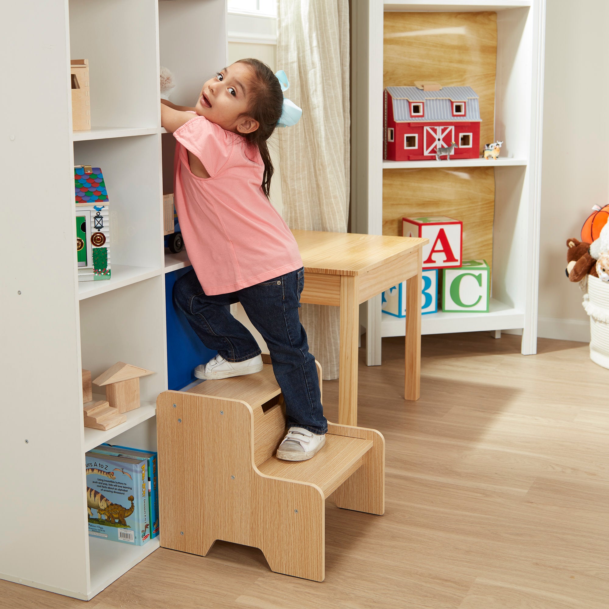 Melissa & Doug Wooden Step Stool - Natural - Image 7