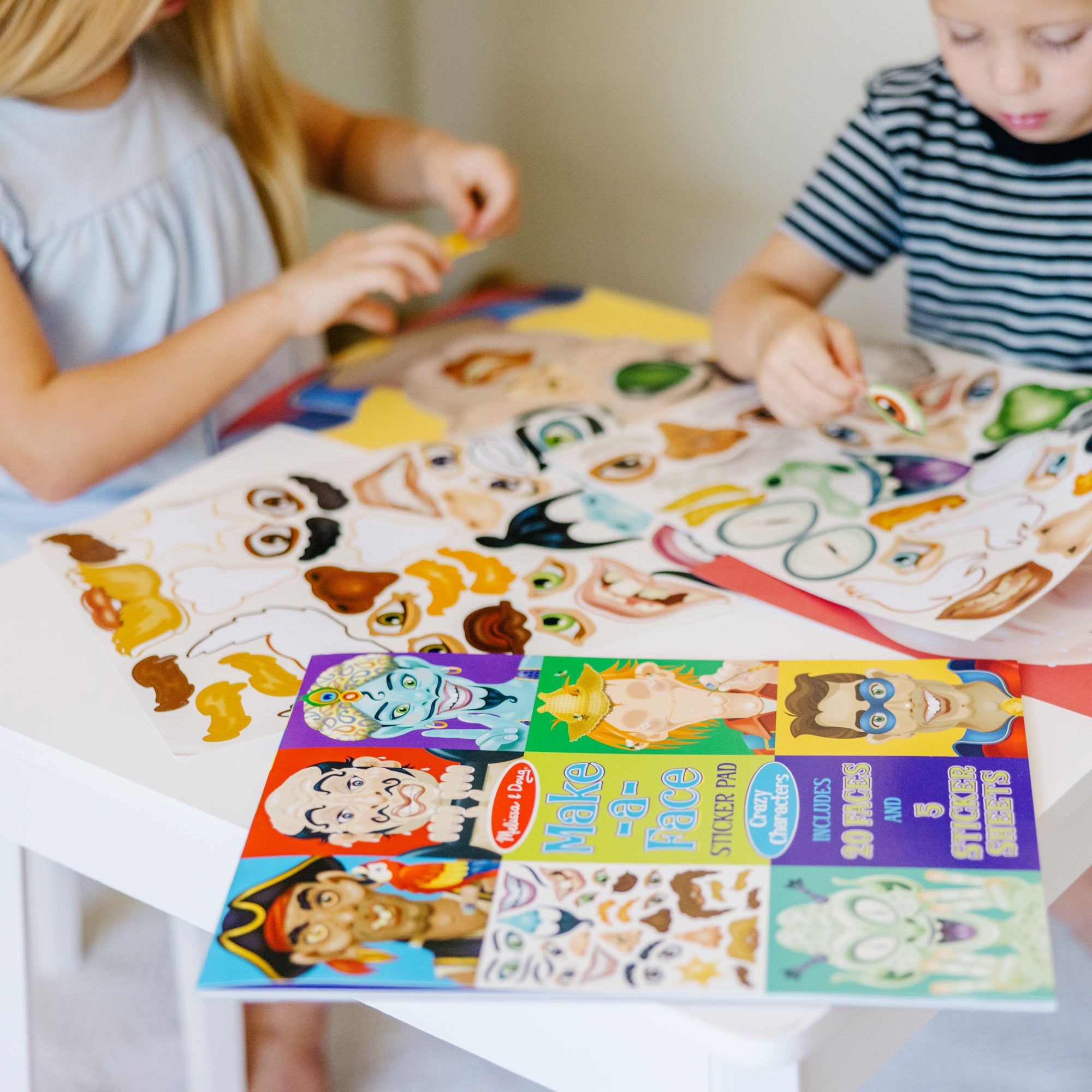 Melissa & Doug Make-a-Face Sticker Pad - Crazy Characters - Image 9