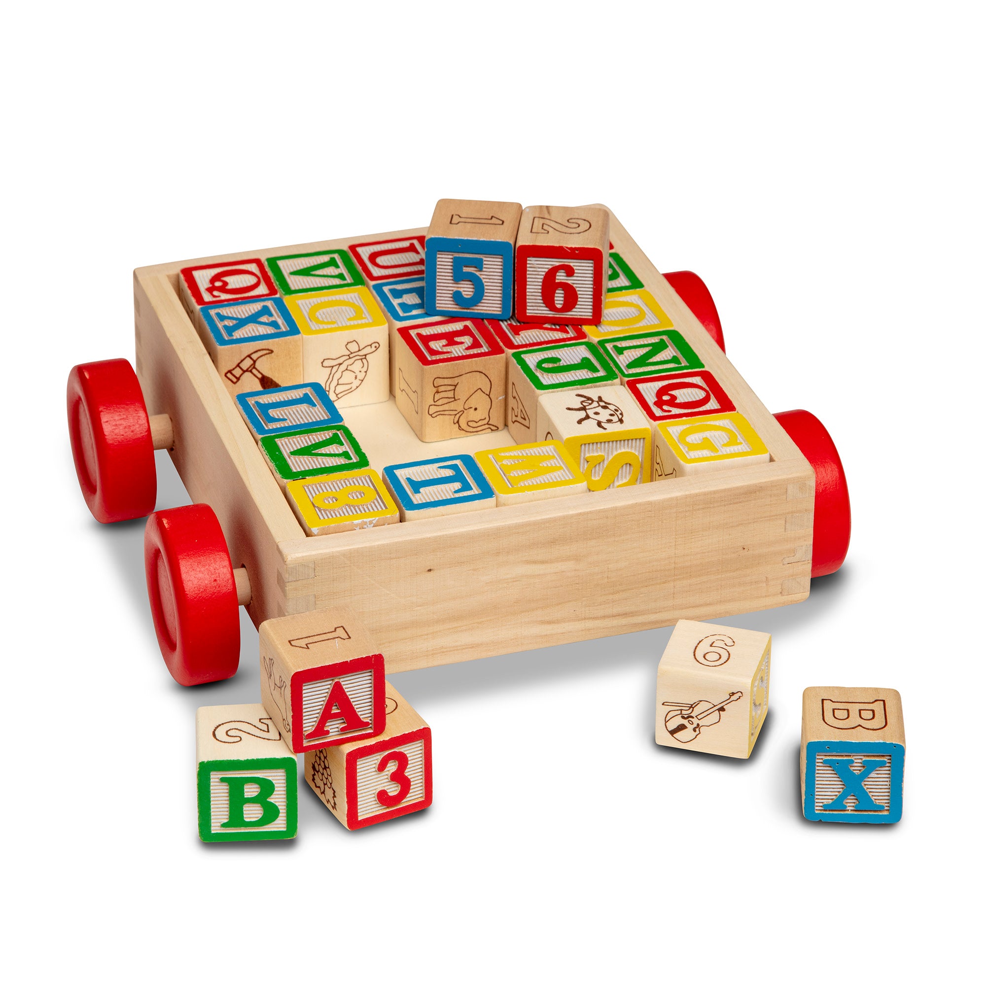Melissa & Doug Classic ABC Block Cart - Image 4