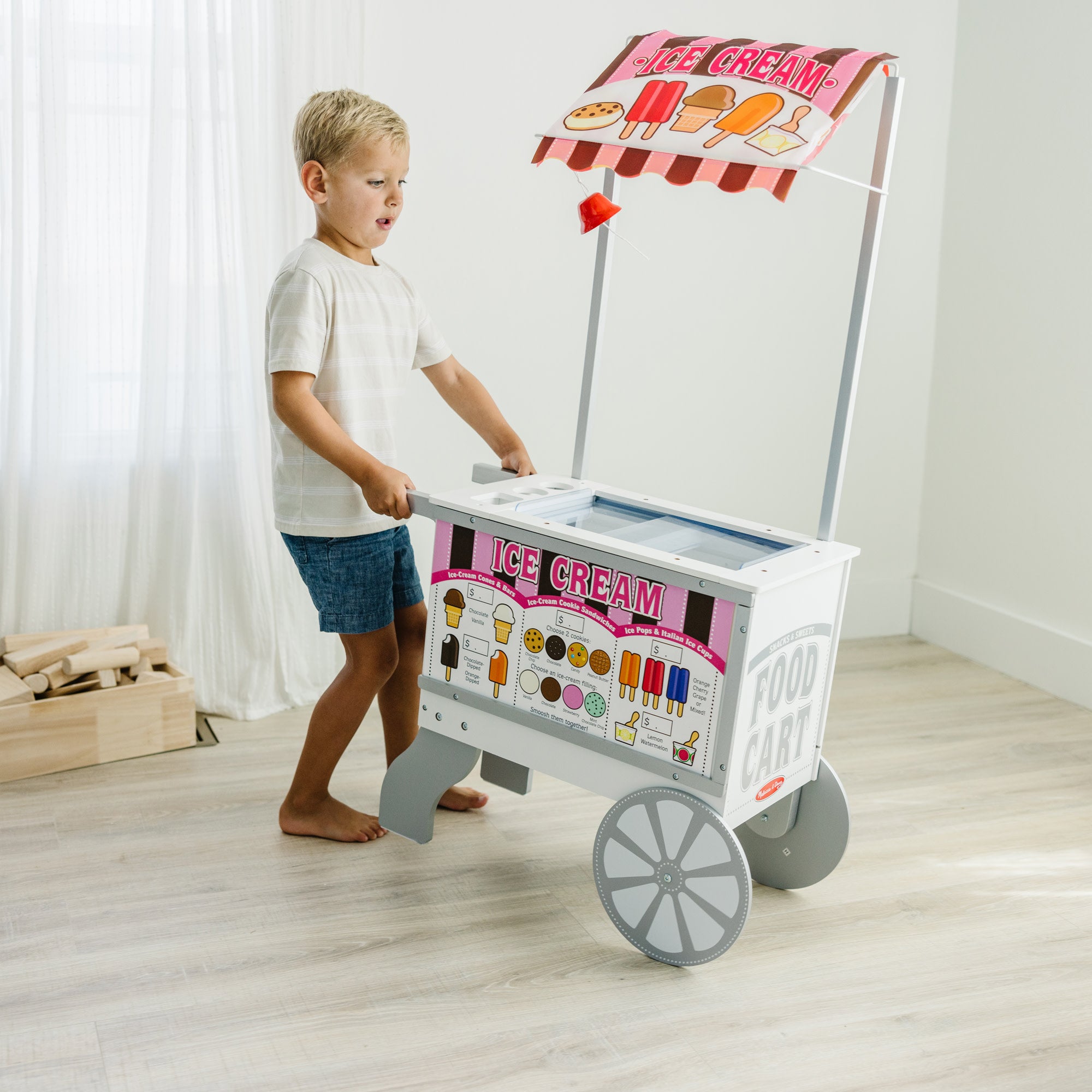 Melissa & Doug Snacks & Sweets Food Cart - Image 2