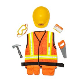Melissa & Doug Construction Worker Costume Role Play Set