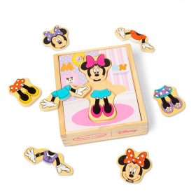 Melissa & Doug Disney Minnie Mouse Wooden Mix & Match Dress-Up Puzzle