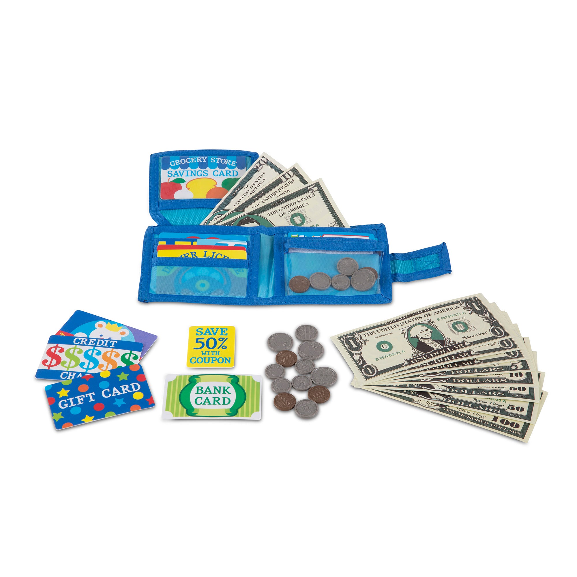 Melissa & Doug Pretend-to-Spend Wallet - Image 4